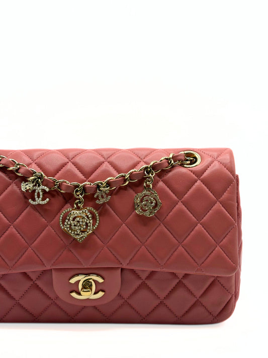 CHANEL | Limited Edition Medium Valentine Charm Single Flap Bag