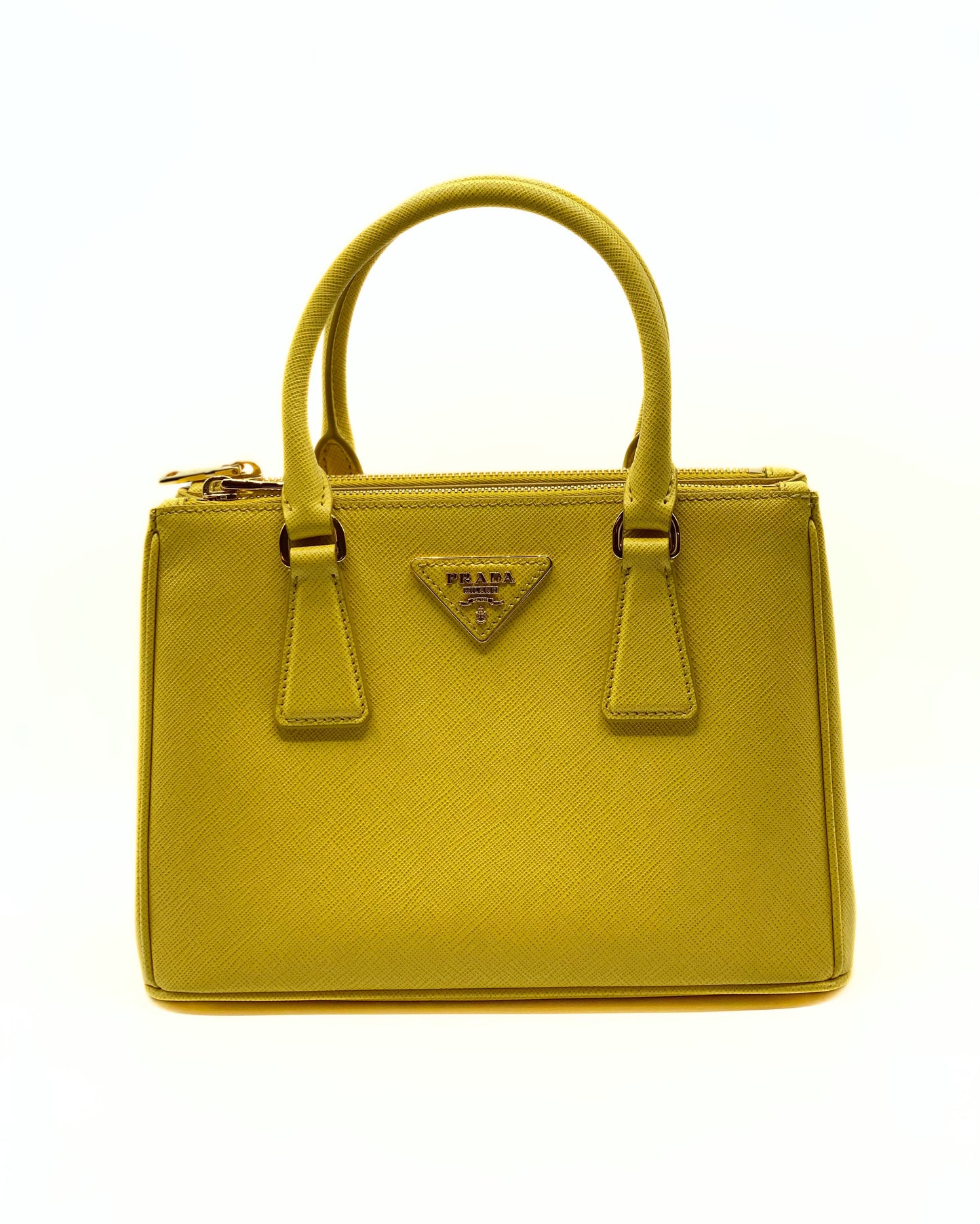 PRADA | Galleria Small in Yellow Saffiano