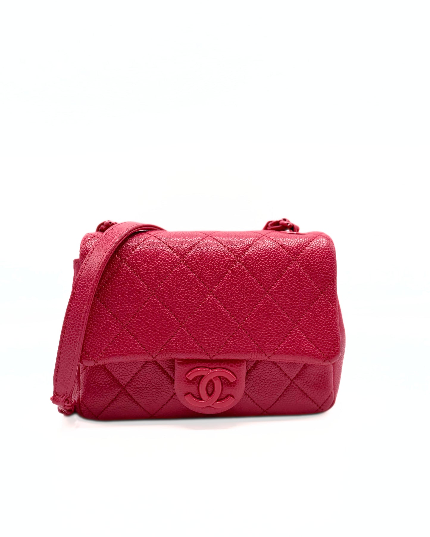 CHANEL | Pink Caviar Quilted Incognito Mini Square Flap Bag