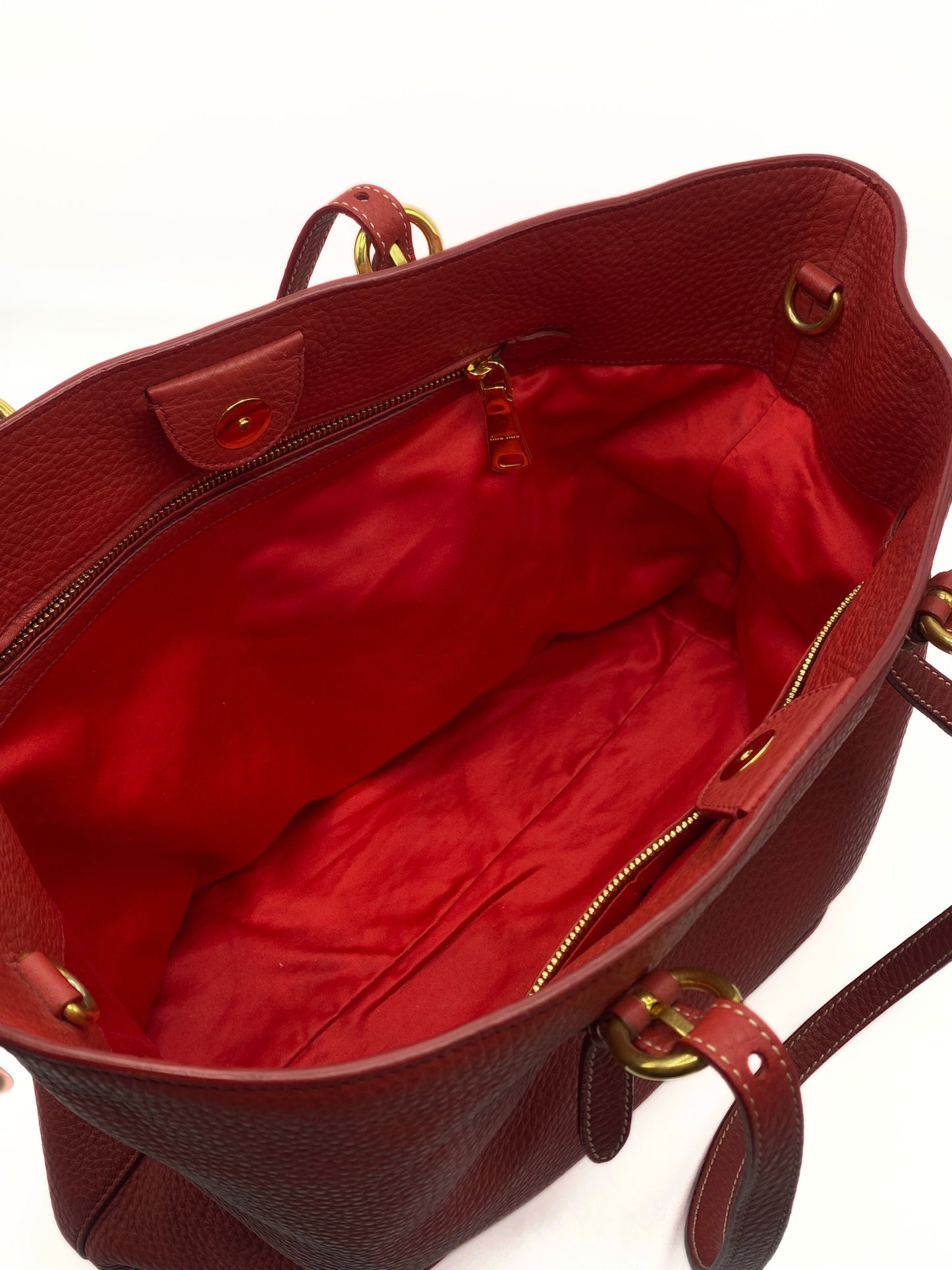 MIU MIU | Red Leather Vintage Shopper