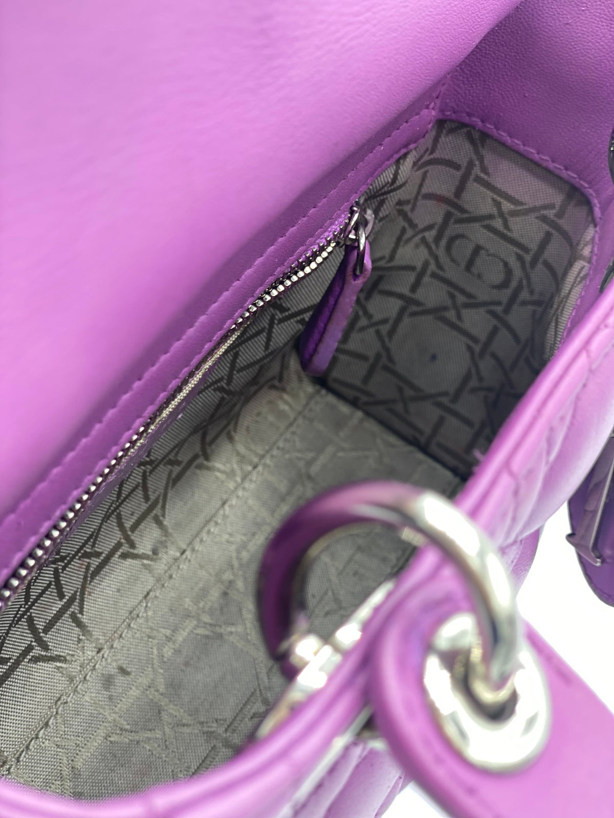 DIOR | Lady Dior Mini Bag Lilac Cannage Lambskin