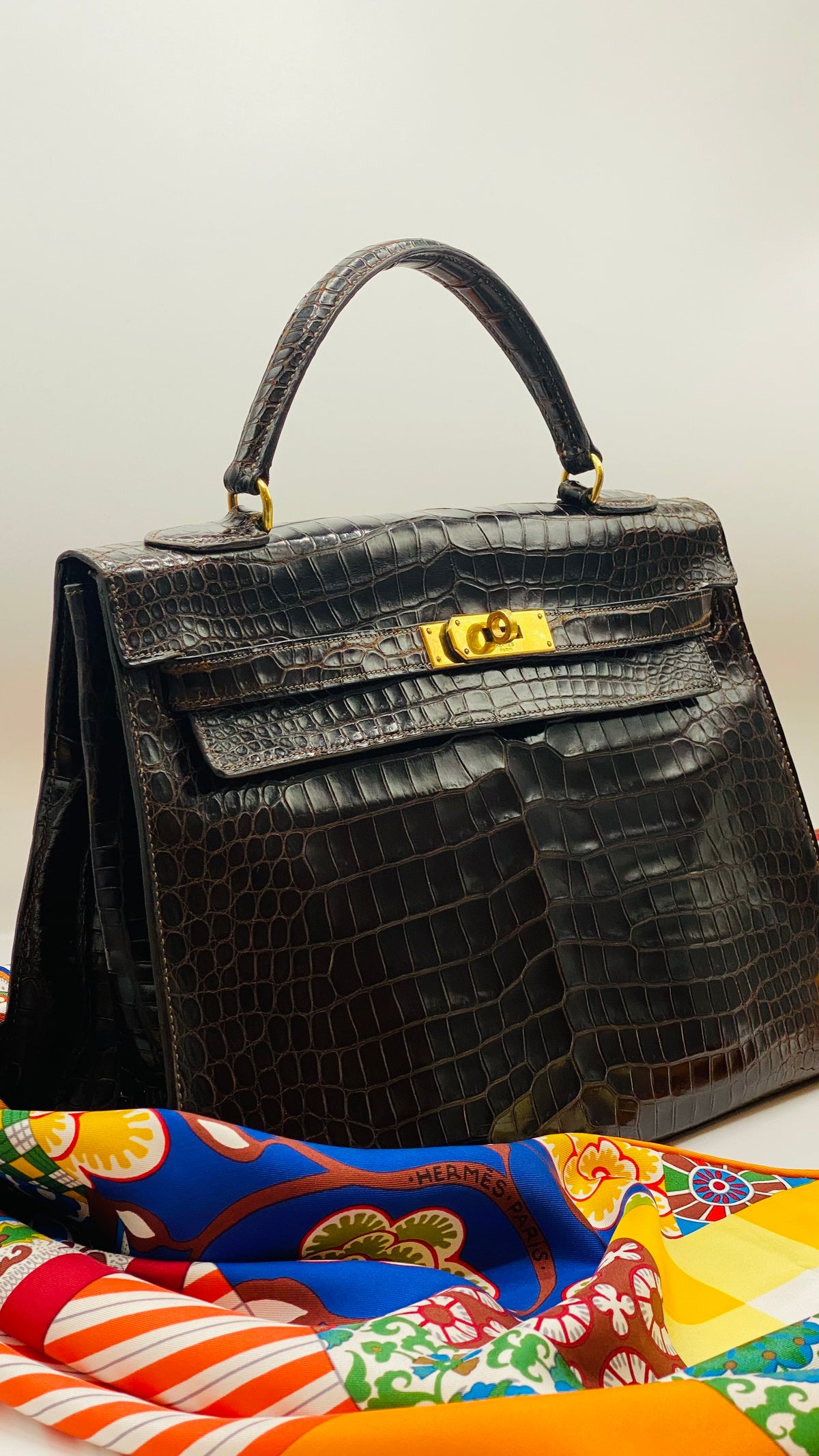 HERMES | Kelly 28 Crocodile Leather