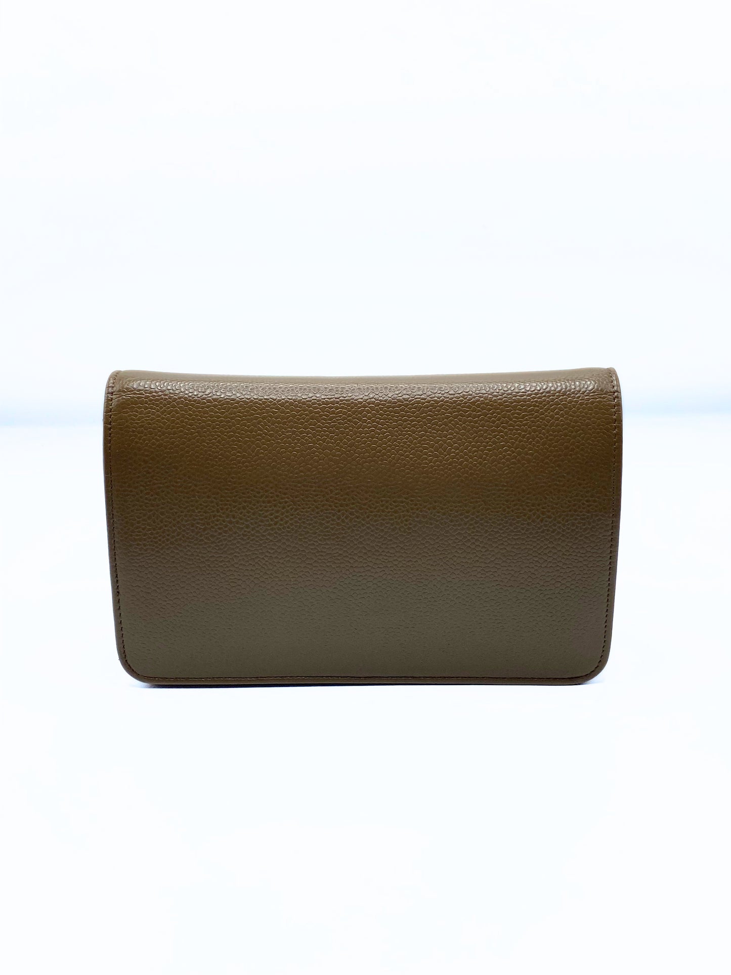 CHANEL | CC Wallet on Chain Khaki