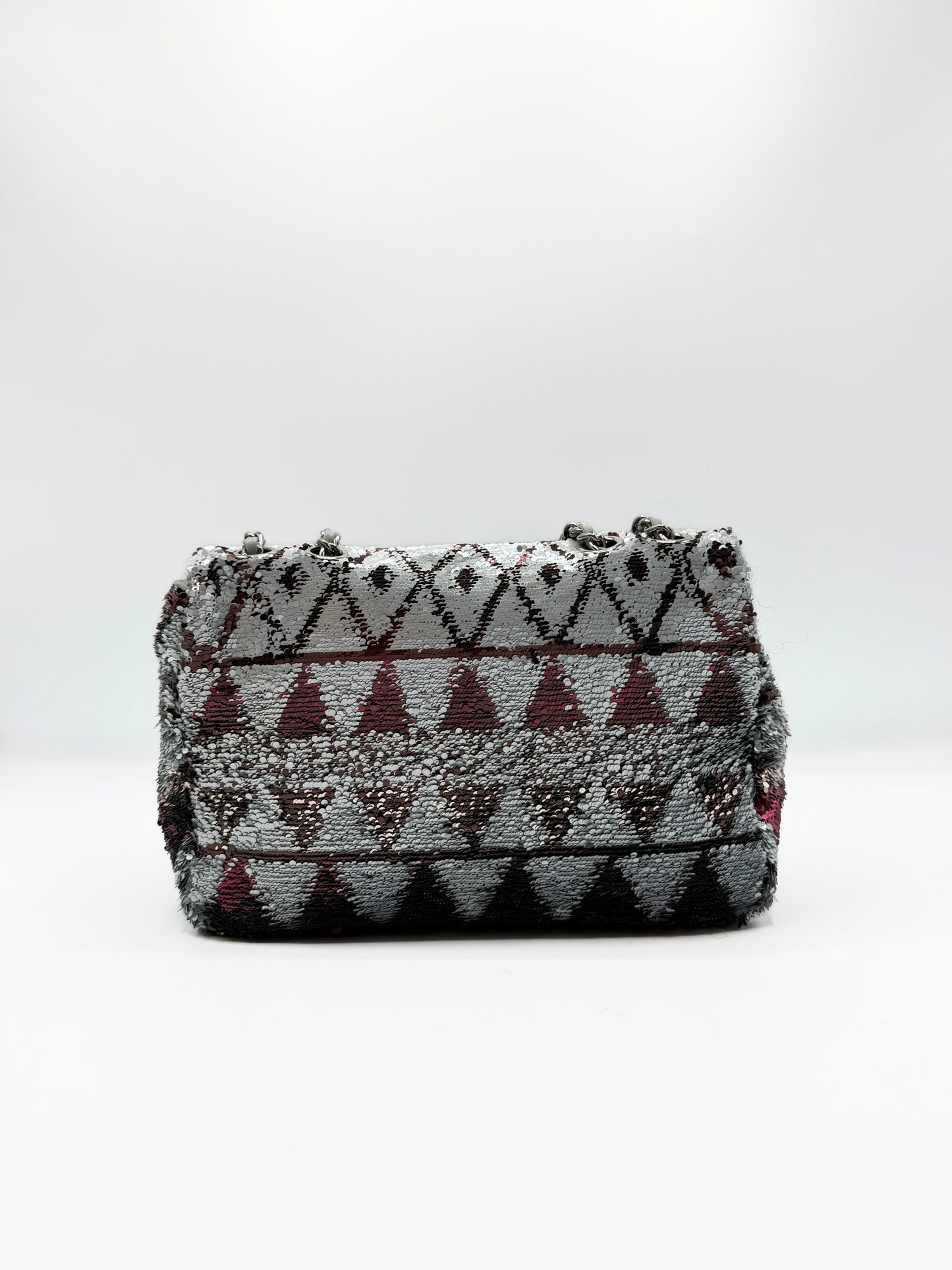 CHANEL | Sequin Geometric Print Flap Bag