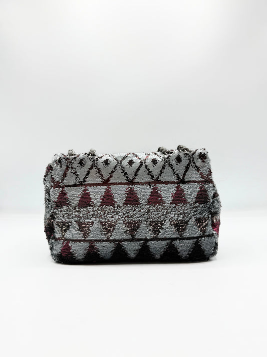 CHANEL | Sequin Geometric Print Flap Bag