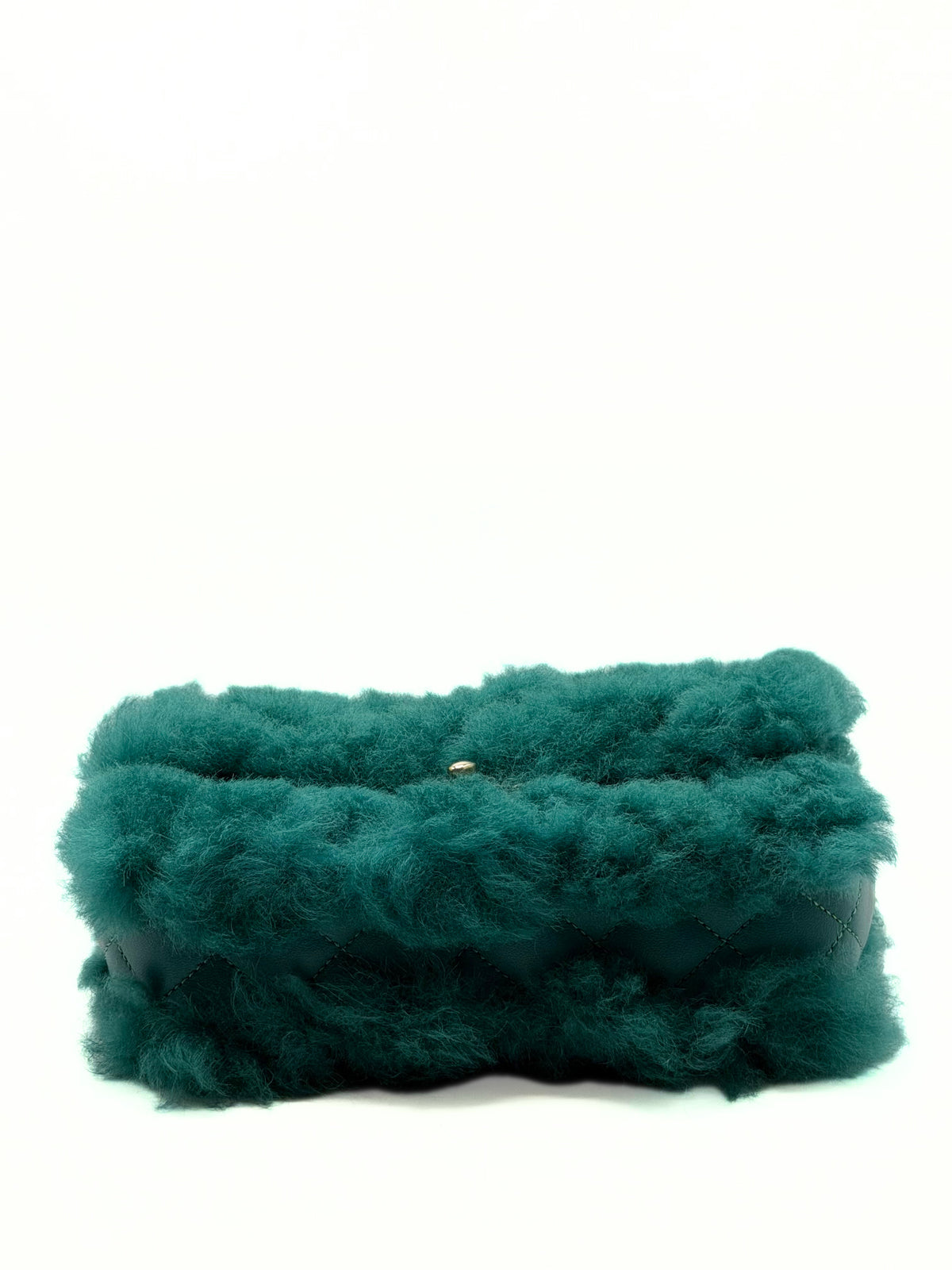 CHANEL | CHANEL SINGLE FLAP GREEN SHEARLING