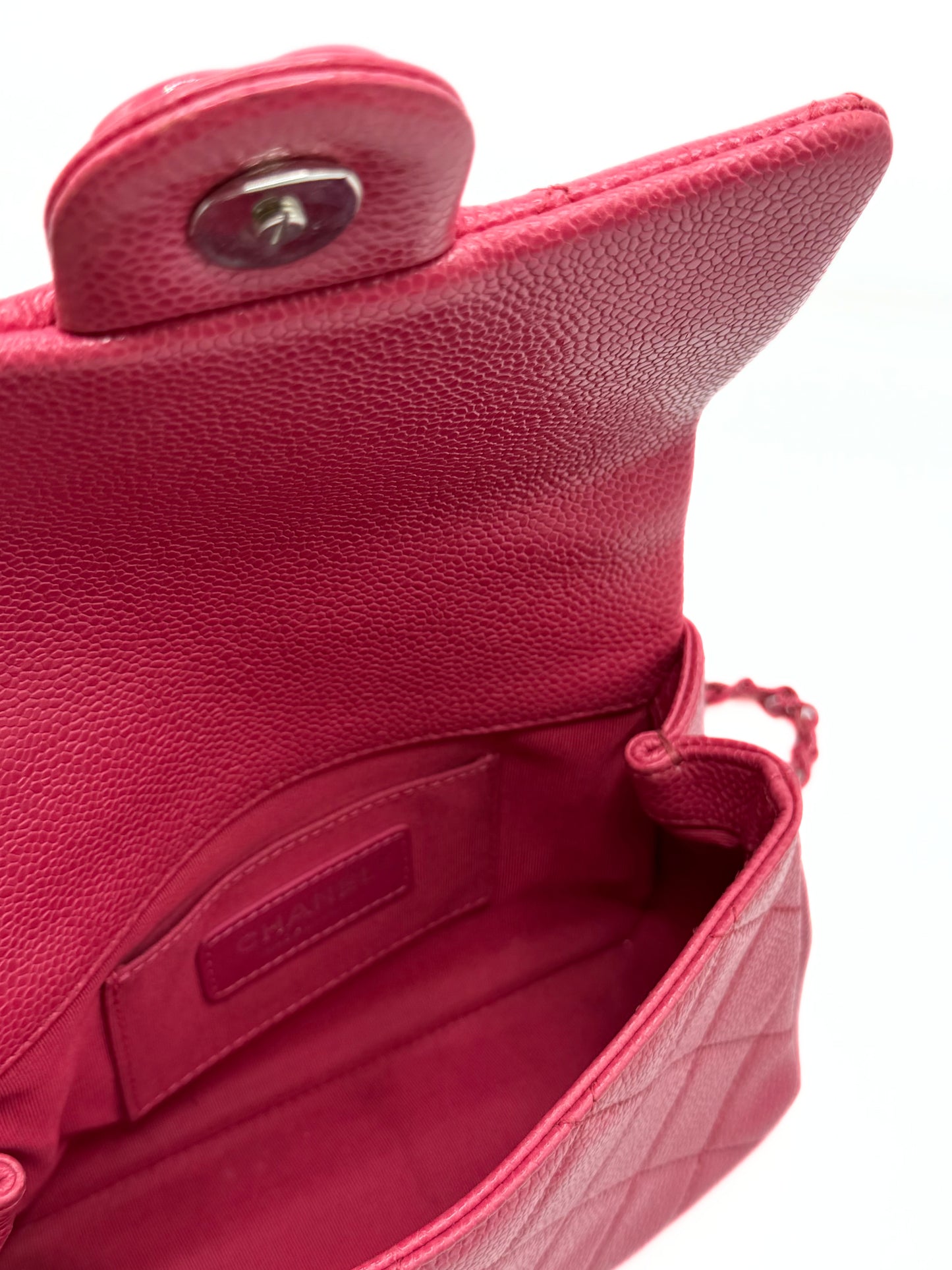 CHANEL | Pink Caviar Quilted Incognito Mini Square Flap Bag