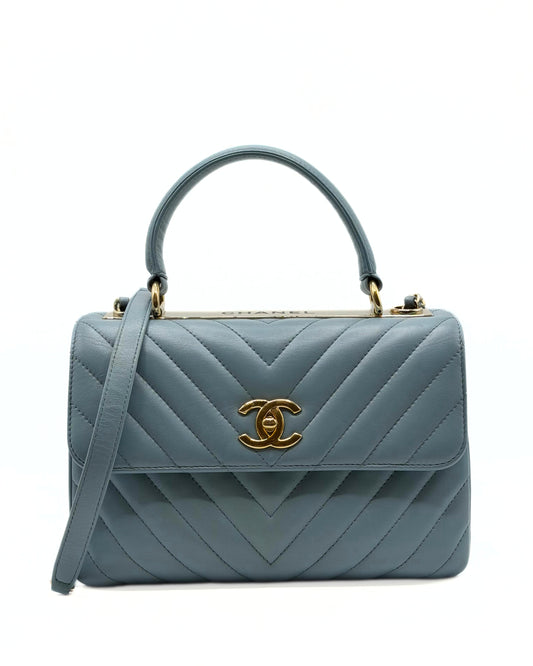 CHANEL| Chevron Trendy CC Top Handle Bag