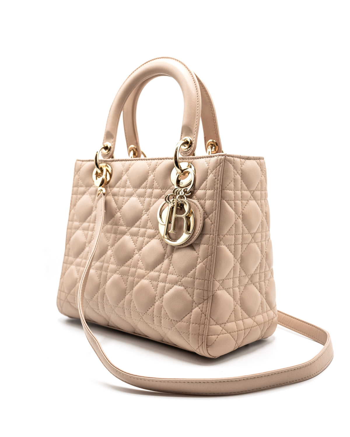 DIOR | Medium Lady In Pink Nude Cannage