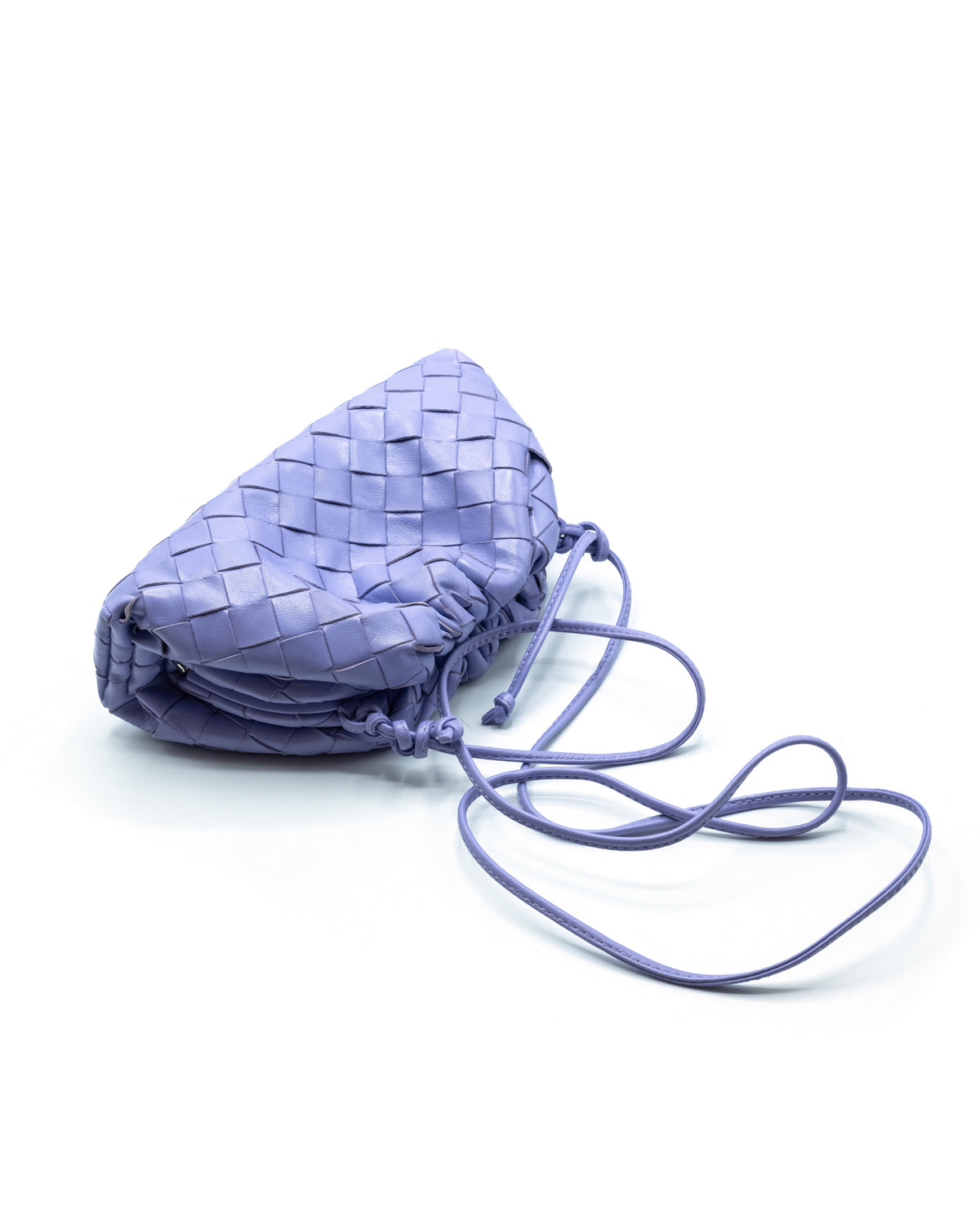 BOTTEGA VENETA | Violet Mini Pouch Woven Clutch