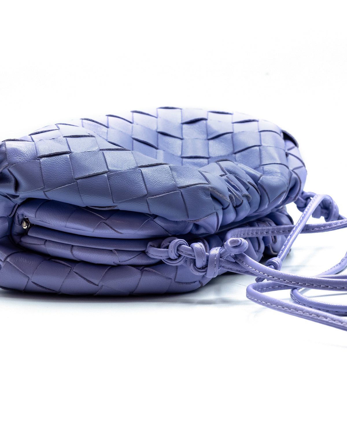 BOTTEGA VENETA | Violet Mini Pouch Woven Clutch