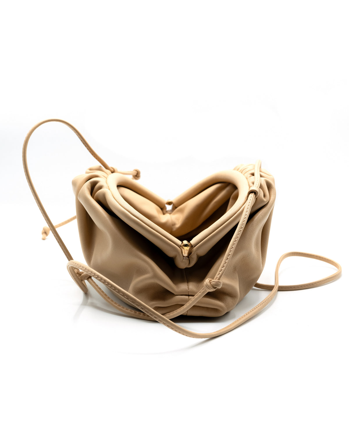 BOTTEGA VENETA | Beige Mini Pouch Clutch