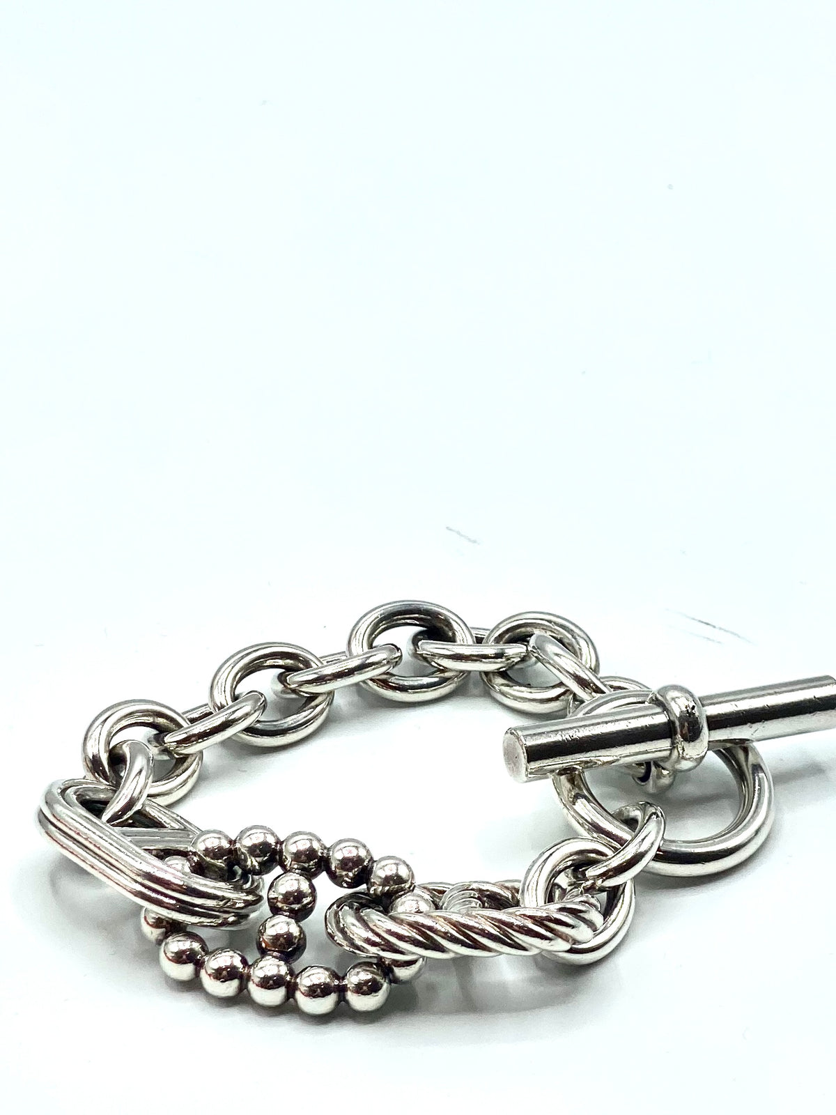 HERMES |  Silver 925 Chaîne d'Ancre Parade Bracelet