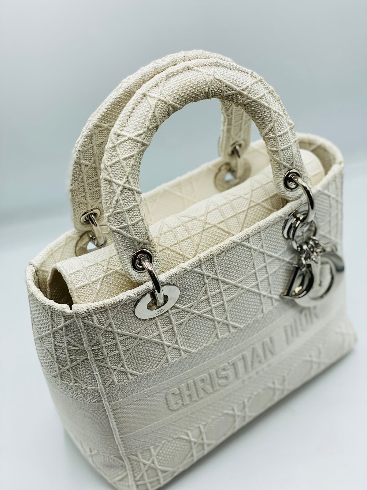 DIOR | Medium Lady D-Lite Bag White Cannage