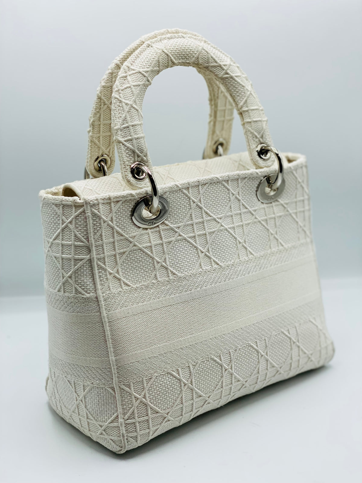 DIOR | Medium Lady D-Lite Bag White Cannage