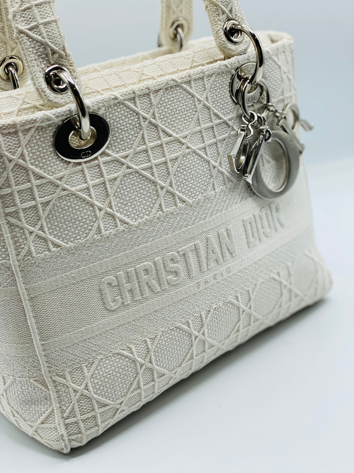 DIOR | Medium Lady D-Lite Bag White Cannage