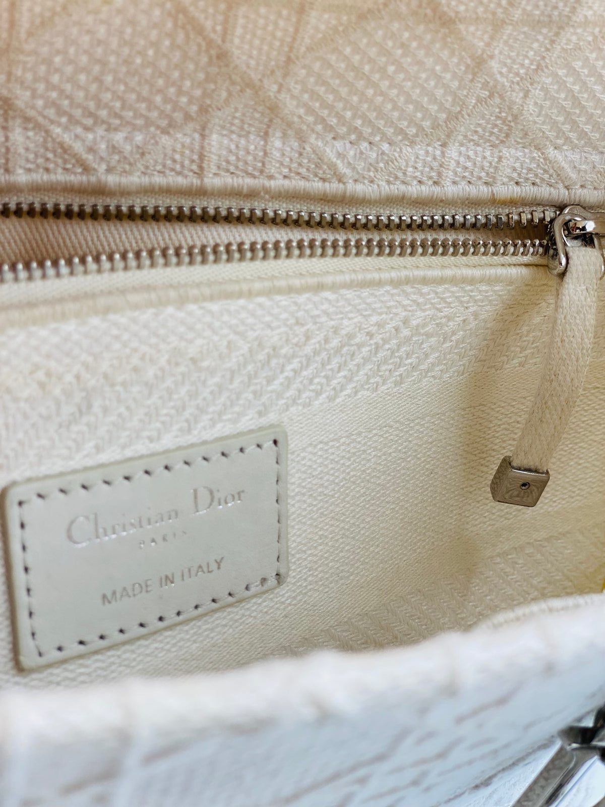 DIOR | Medium Lady D-Lite Bag White Cannage