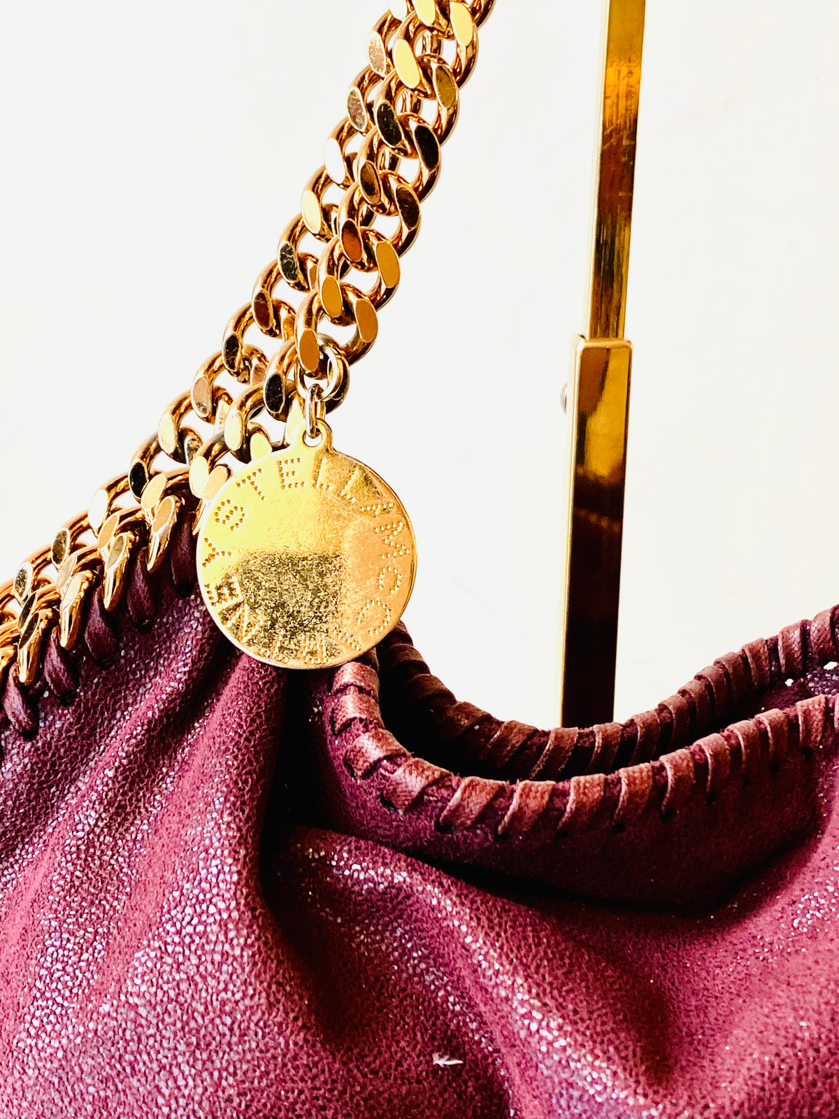 Stella Mccartney|  Falabella Shoulder Bag Plum Gold Hardware