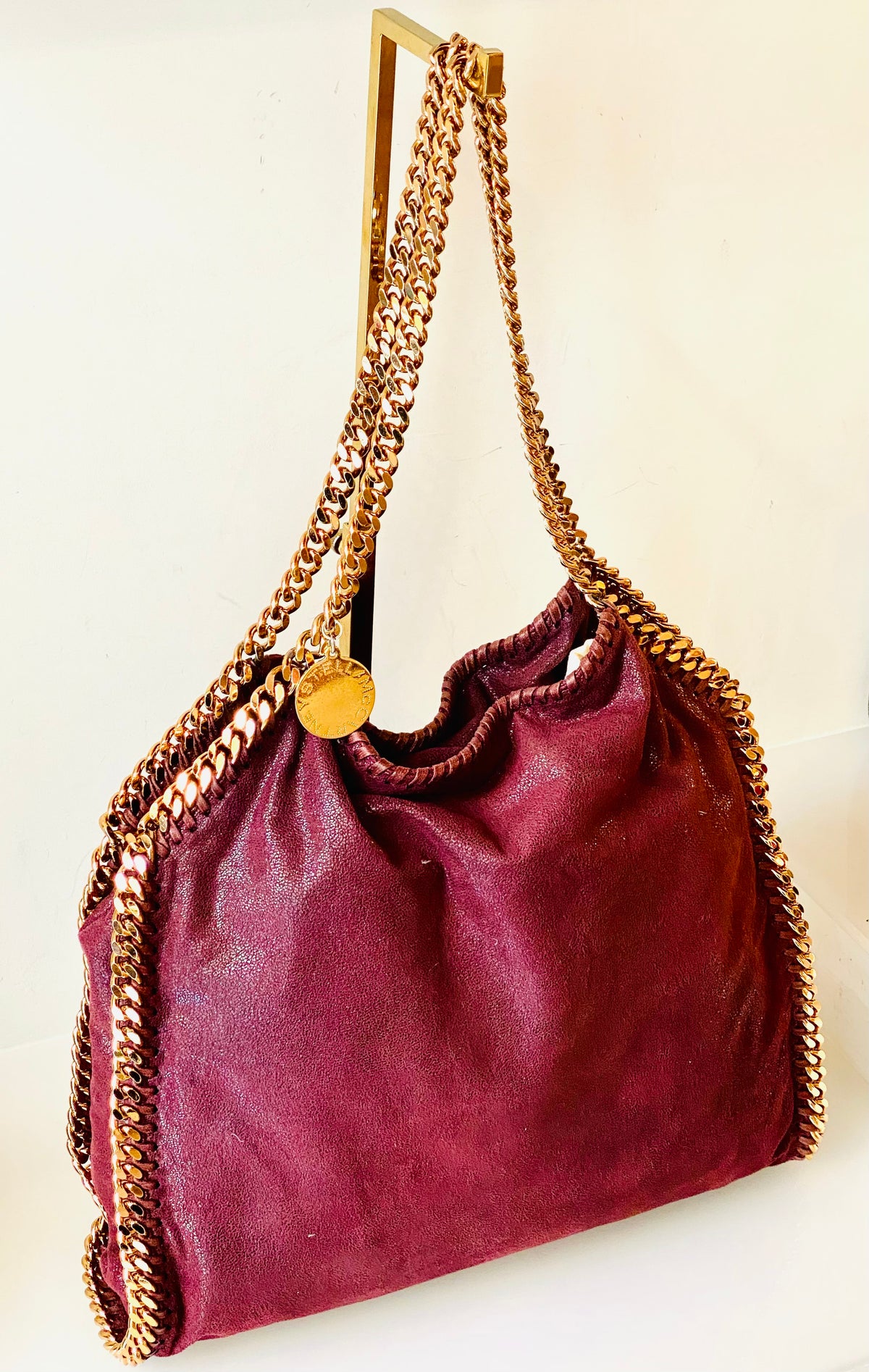 Stella Mccartney|  Falabella Shoulder Bag Plum Gold Hardware