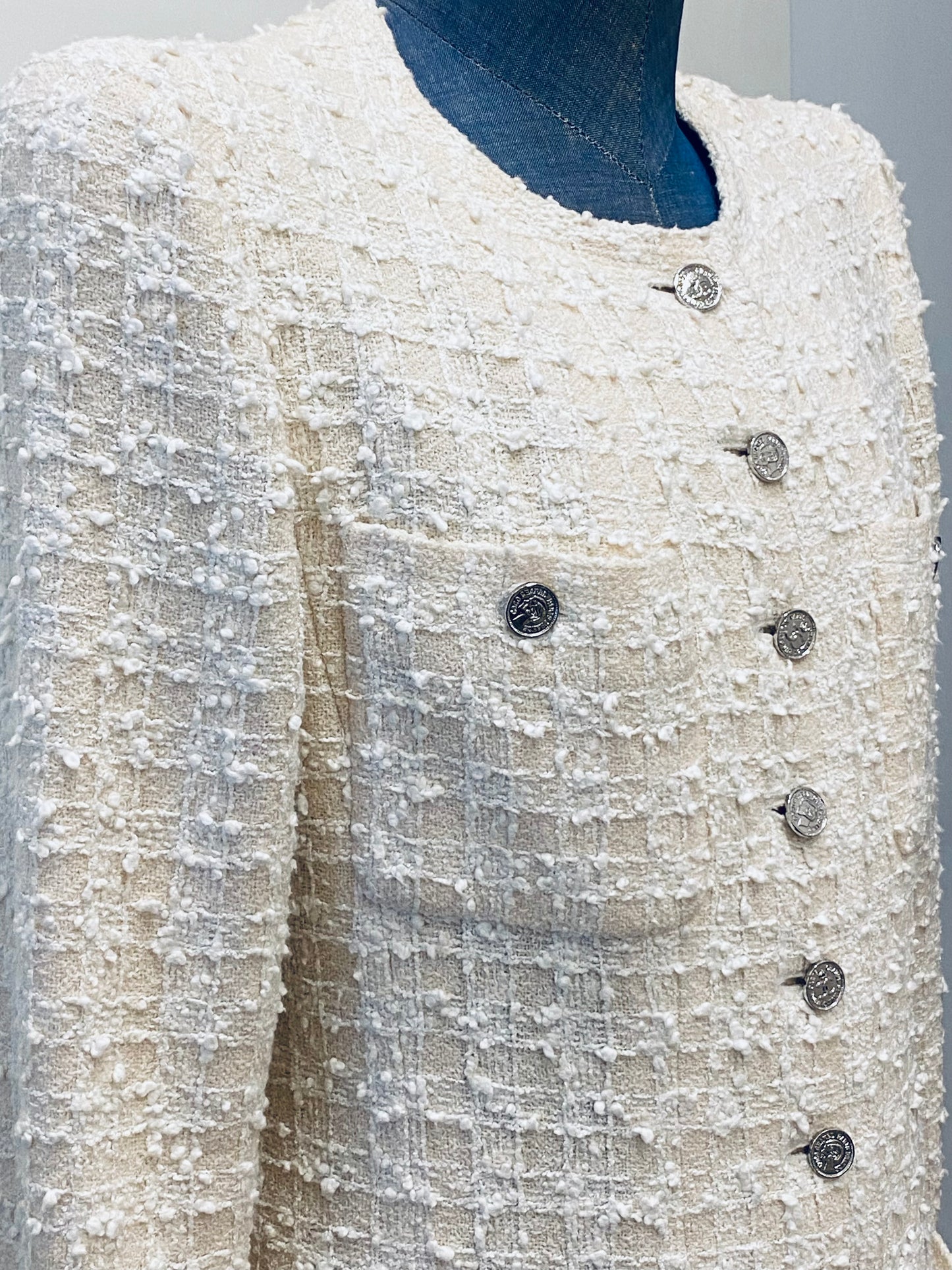 CHANEL | Tweed Coat in Ecru