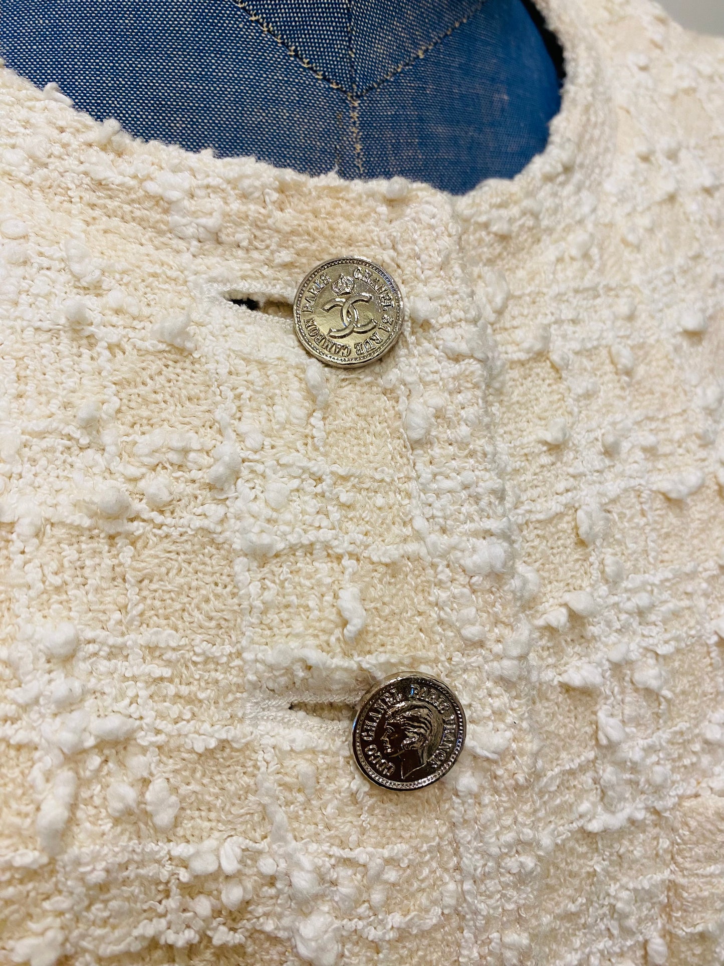 CHANEL | Tweed Coat in Ecru