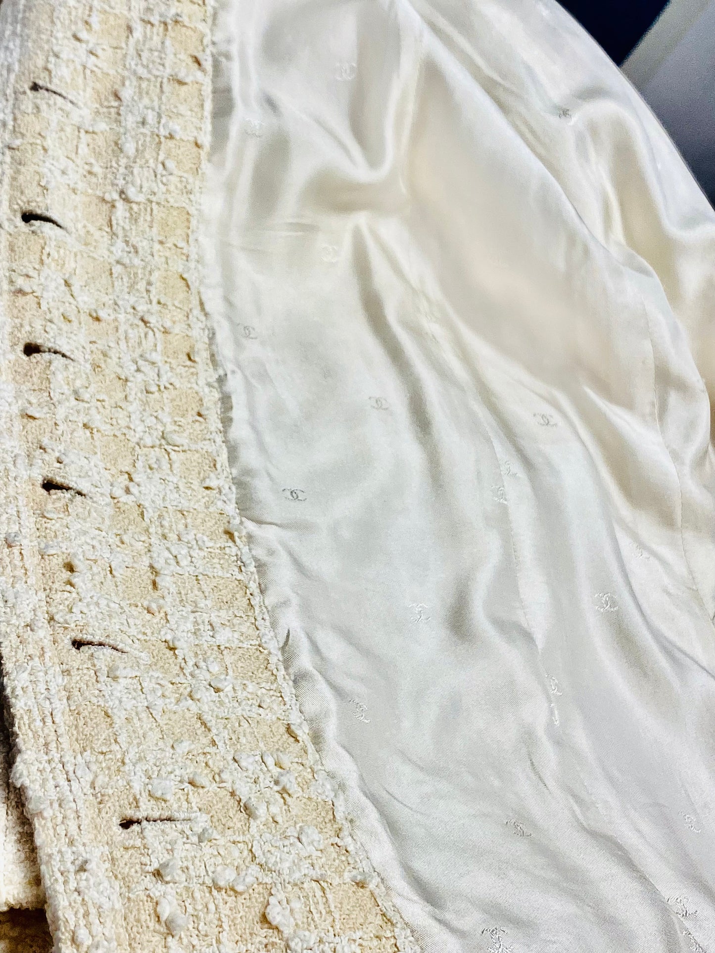 CHANEL | Tweed Coat in Ecru