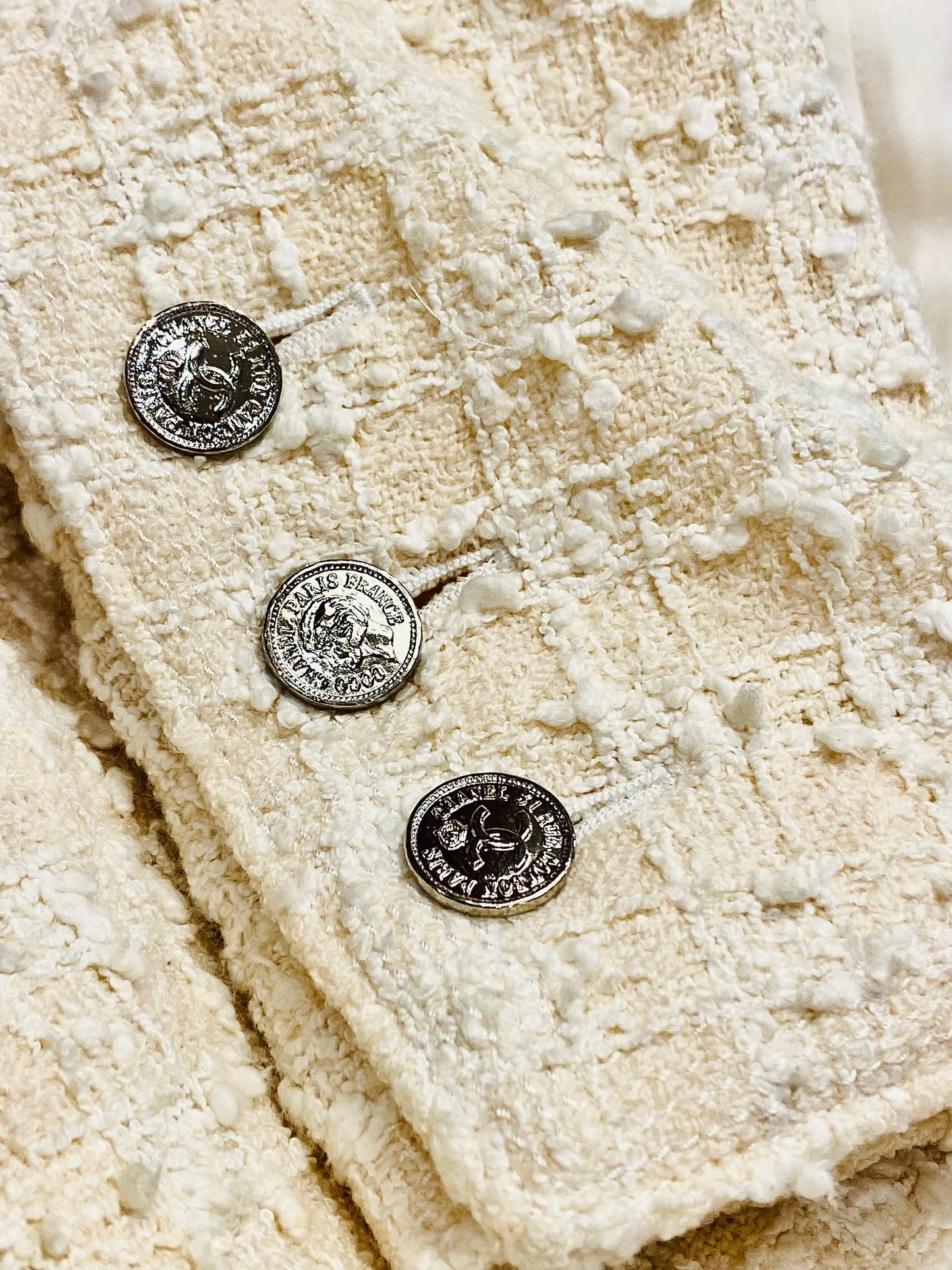 CHANEL | Tweed Coat in Ecru