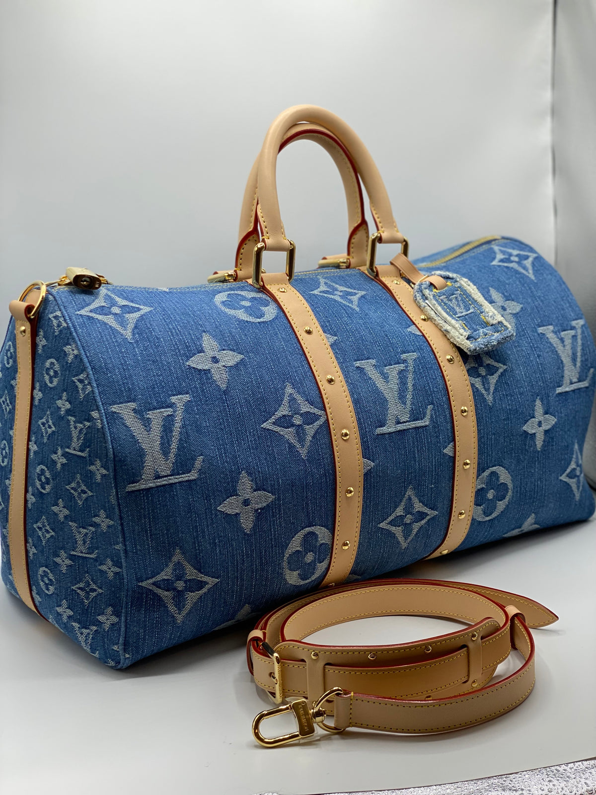 LOUIS VUITTON | Keepall Bandoulière 45 In Denim