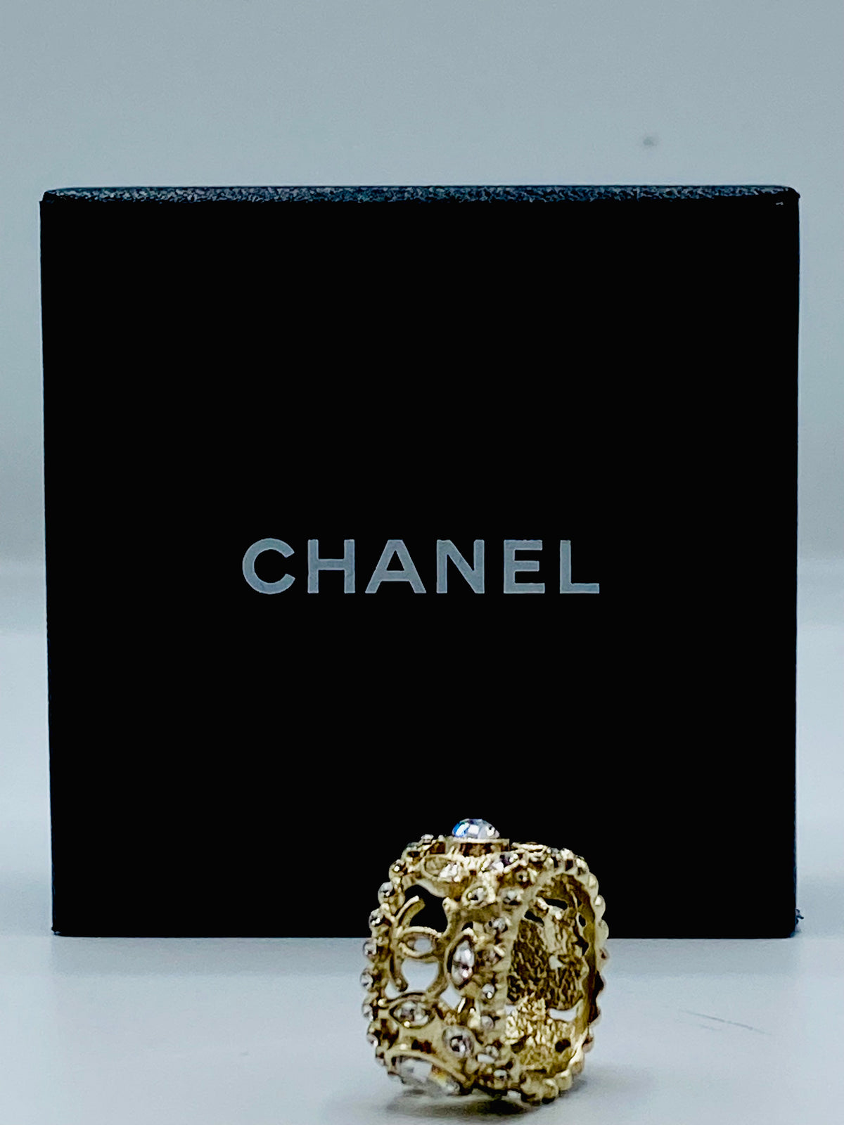 CHANEL | Coco Rhinestone Champagne Gold