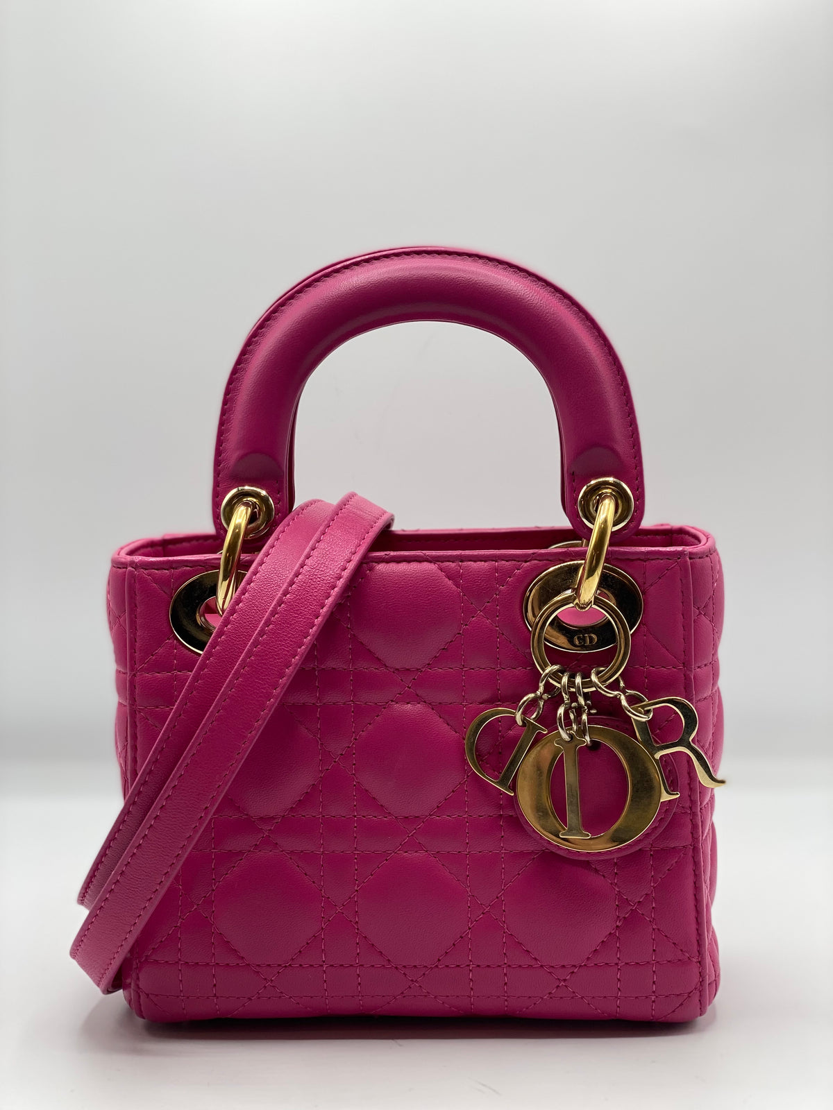 DIOR | Lady Dior Mini Fuxia Cannage