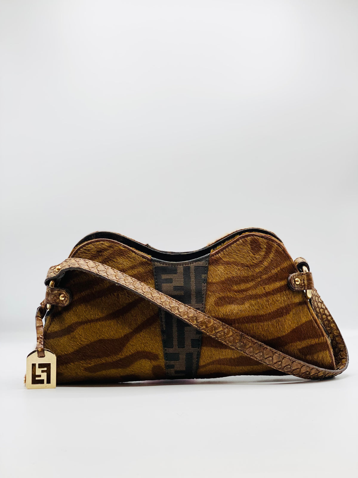 FENDI | Baguette Vintage Pony and Python Leather