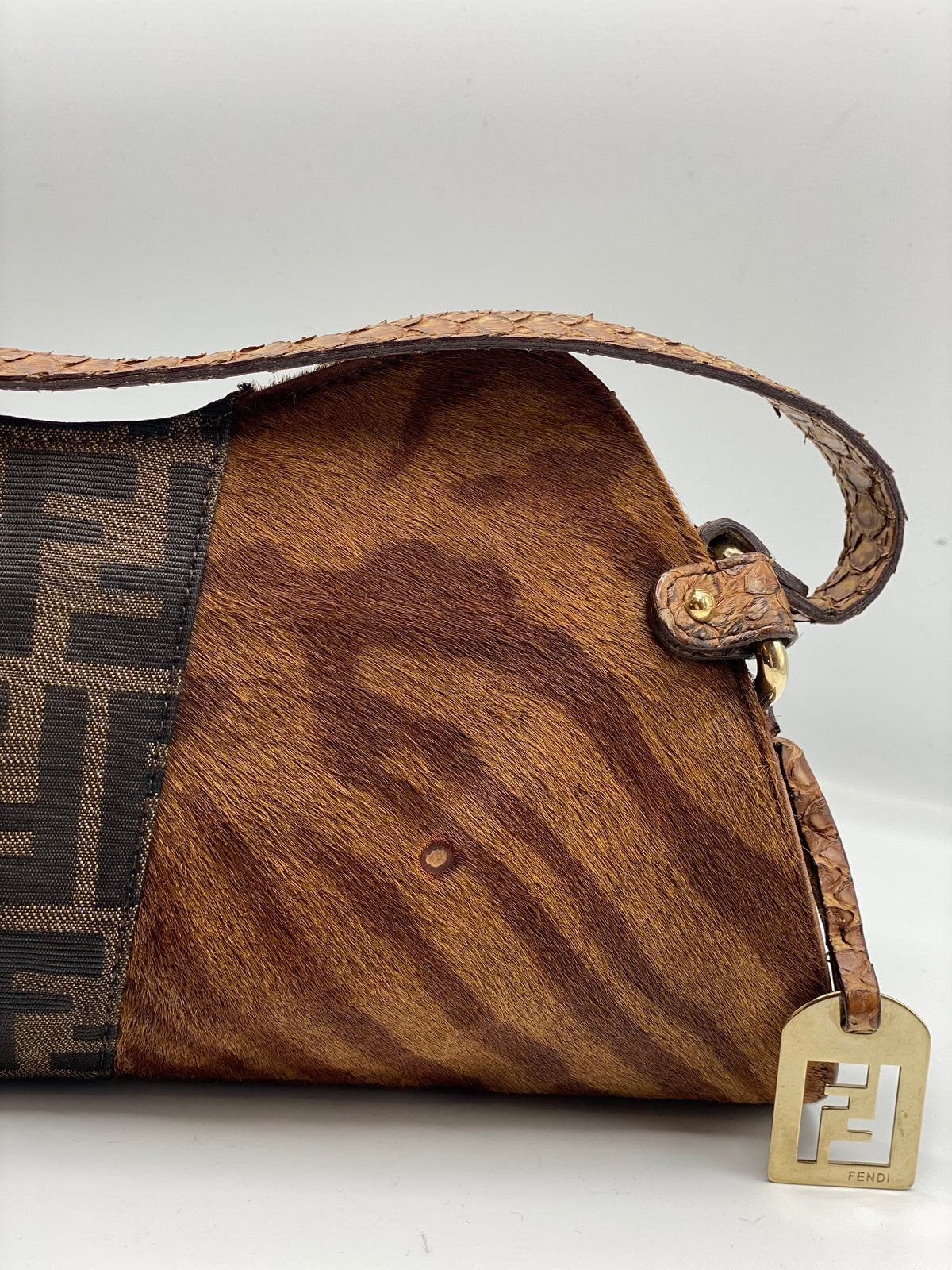 FENDI | Baguette Vintage Pony and Python Leather