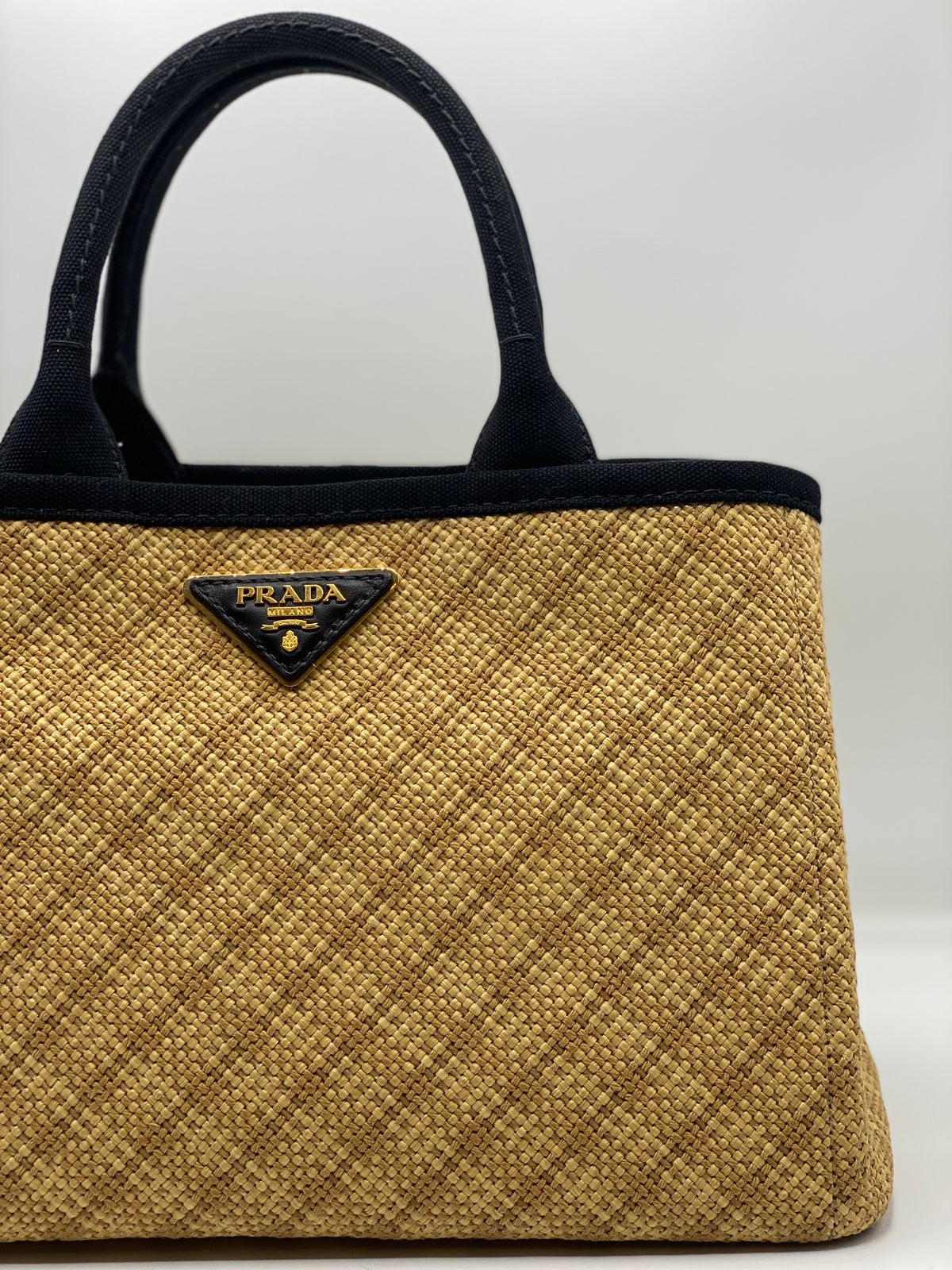 PRADA | Woven Canvas Tote Bag