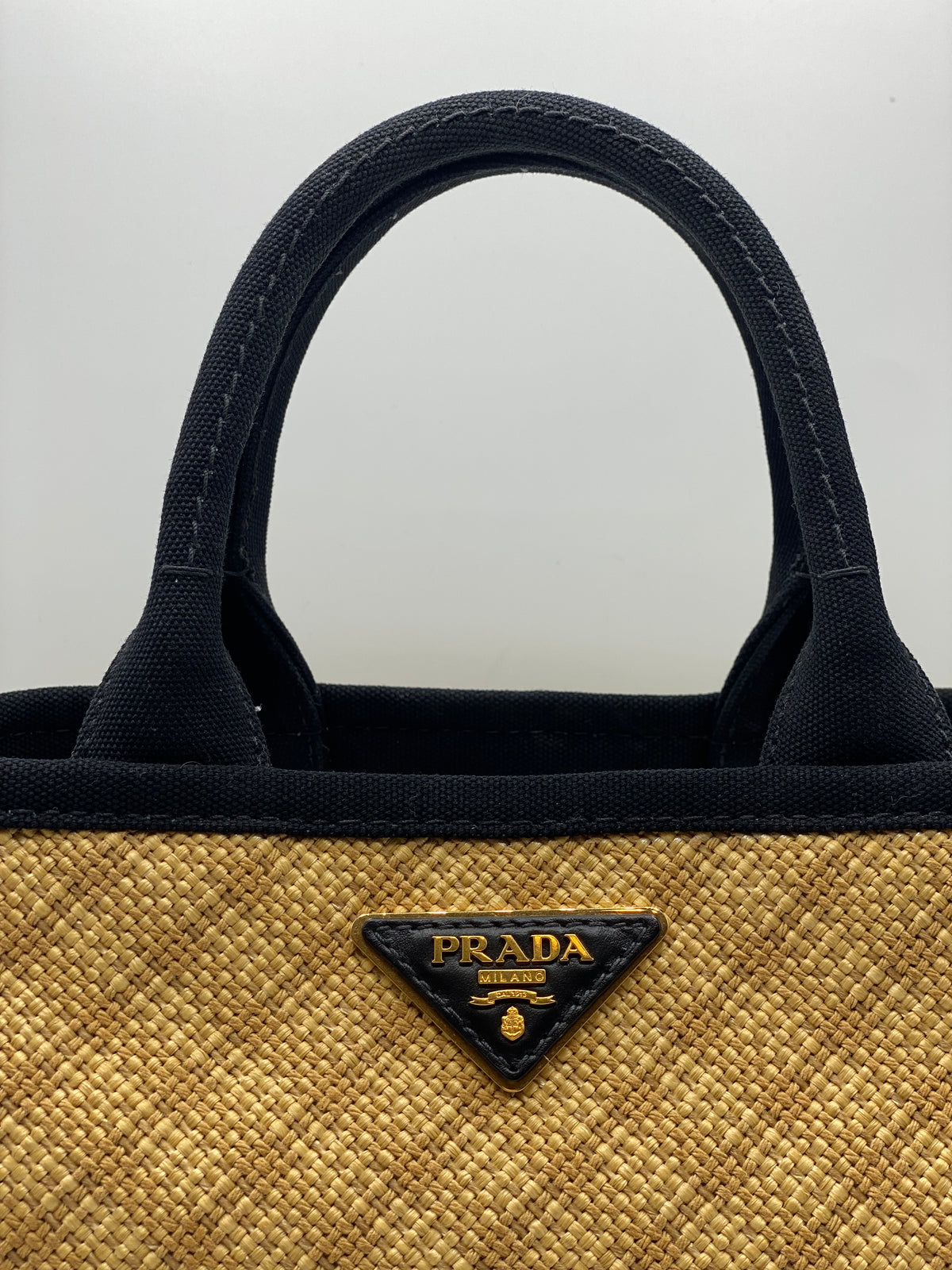 PRADA | Woven Canvas Tote Bag