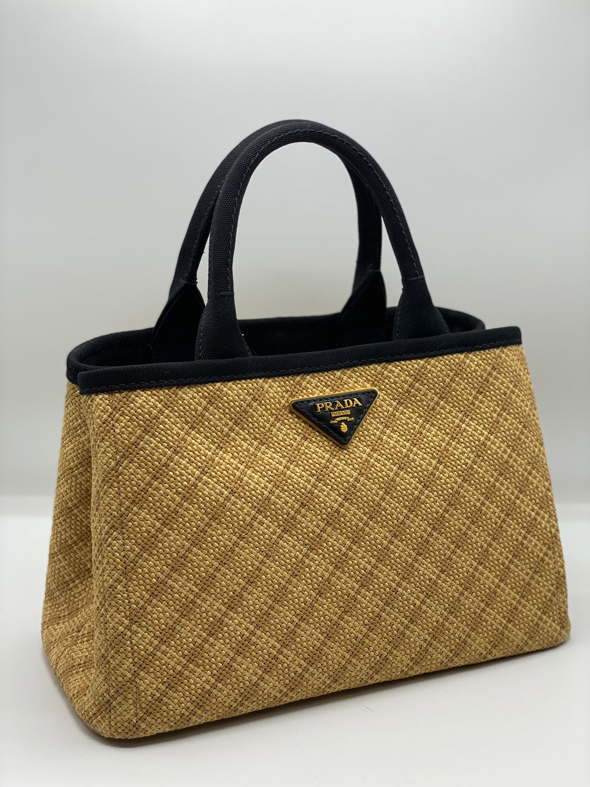 PRADA | Woven Canvas Tote Bag