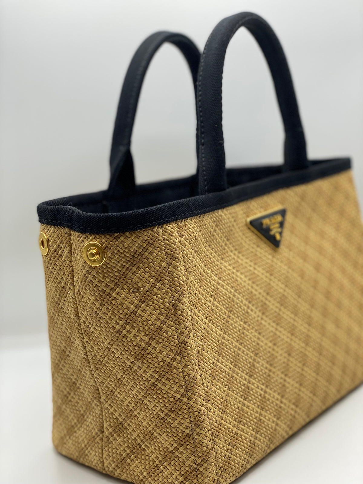 PRADA | Woven Canvas Tote Bag