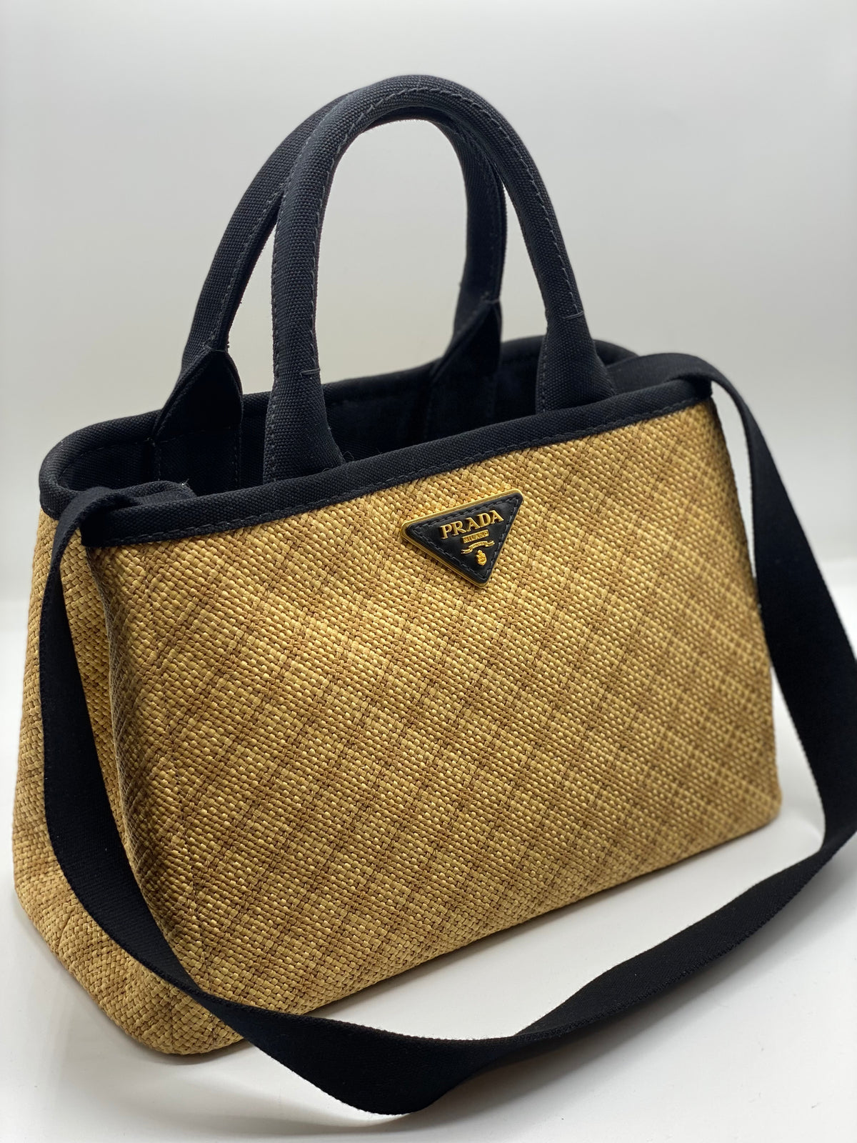 PRADA | Woven Canvas Tote Bag