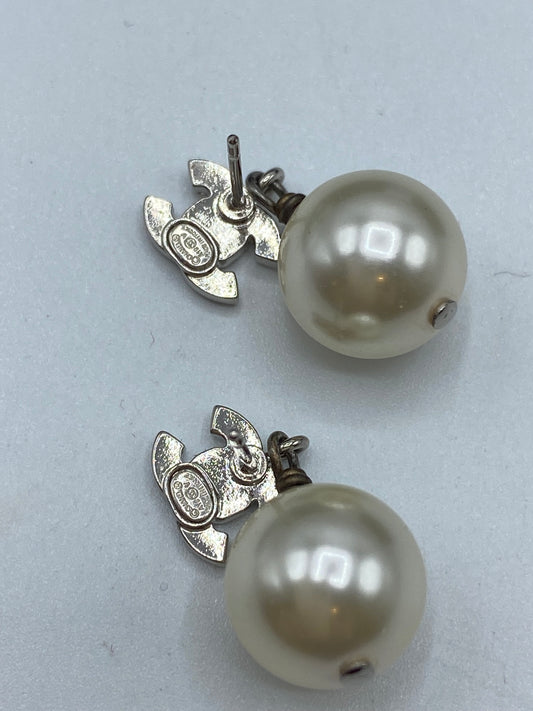 CHANEL | Coco Mark Pearl Drop Earrings