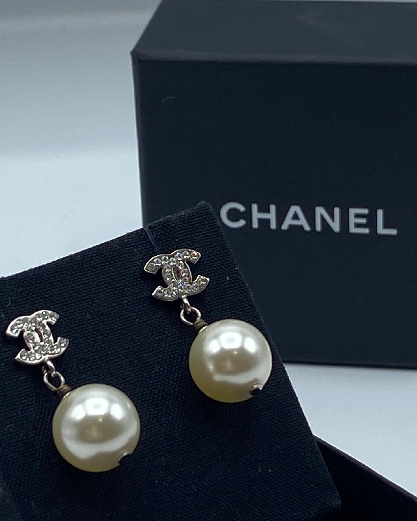 CHANEL | Coco Mark Pearl Drop Earrings