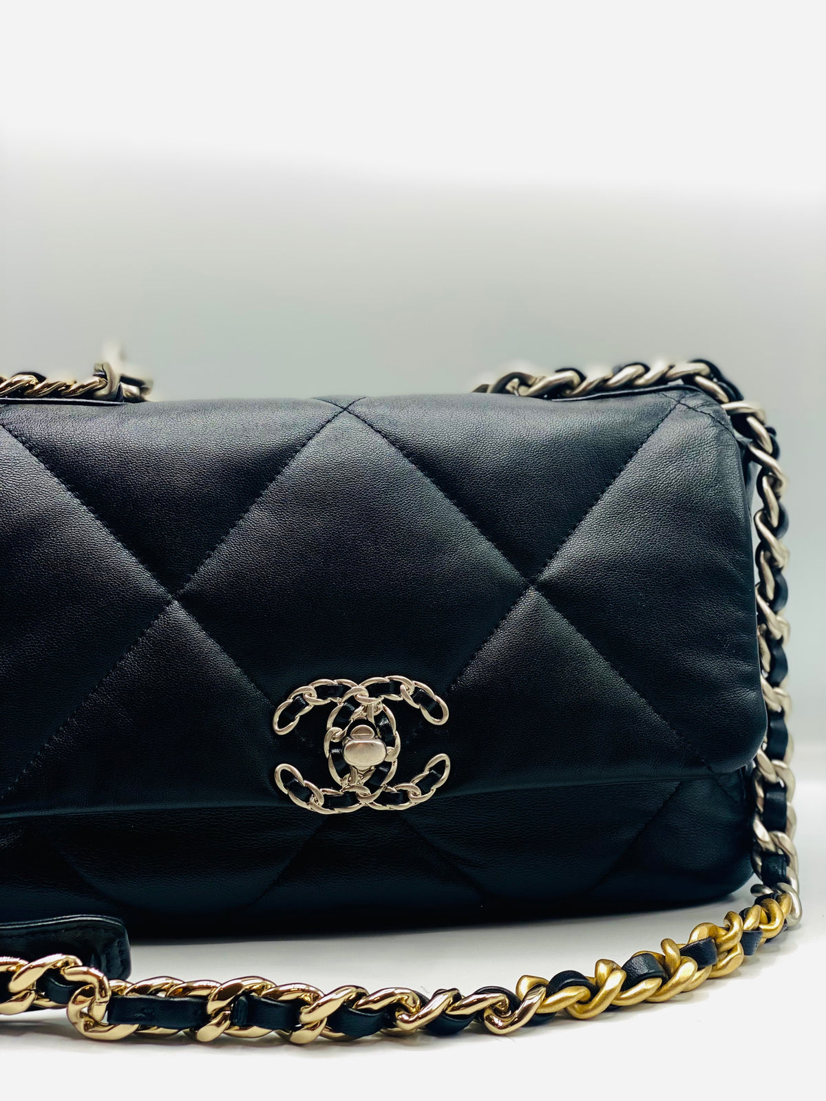 CHANEL | Chanel 19 Small in Black Lambskin Leather