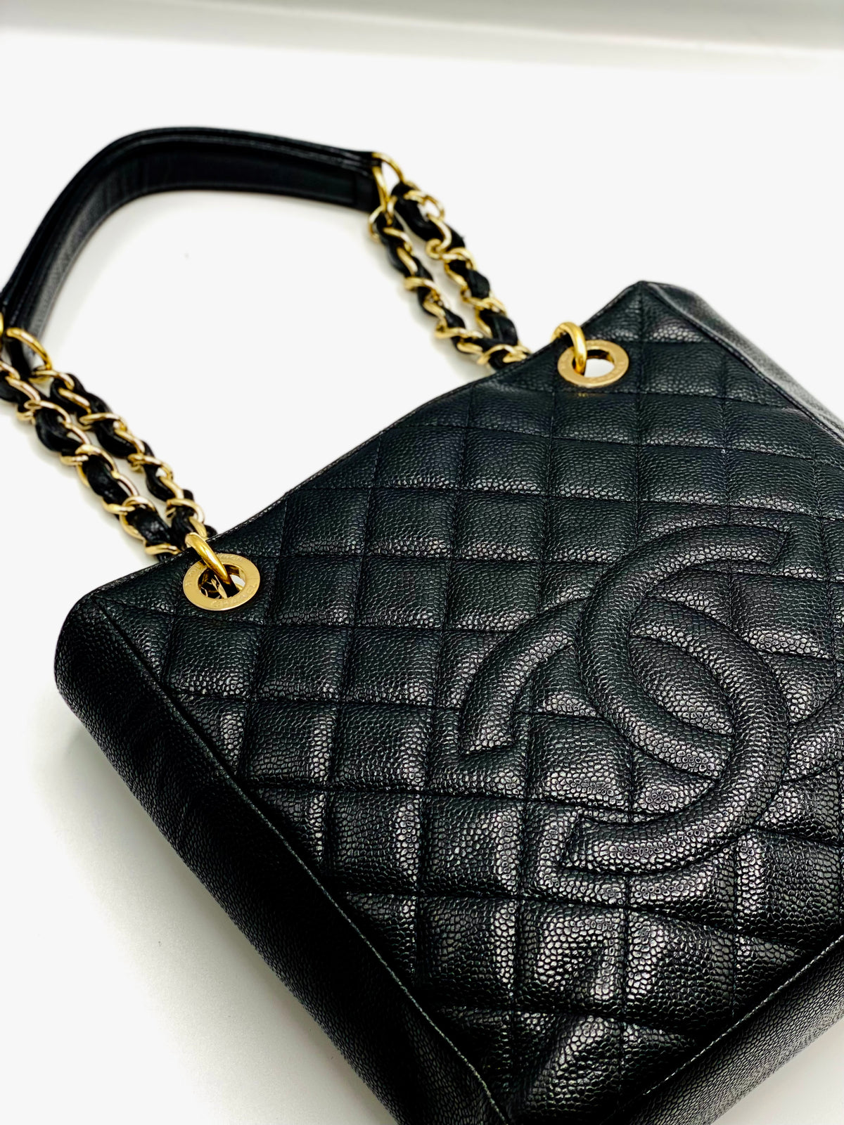 CHANEL | Black caviar Petit Shopping tote PST