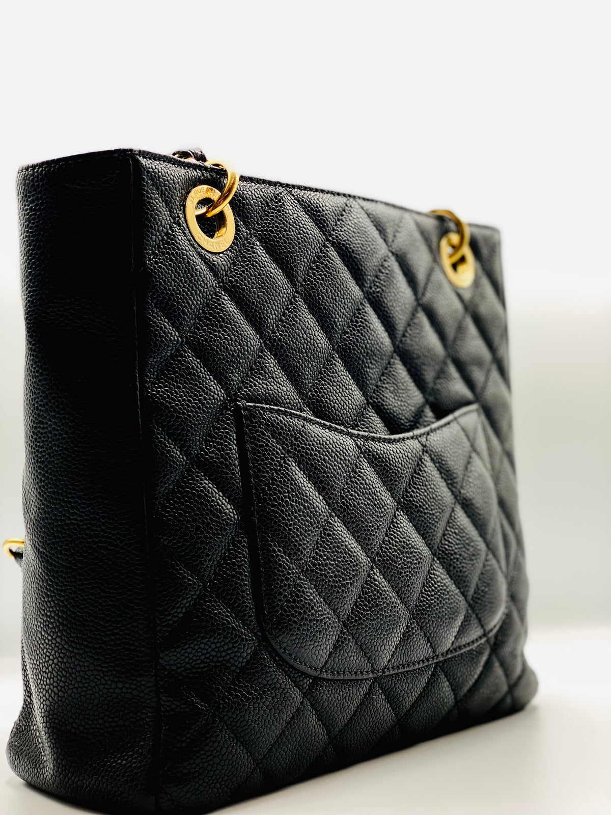 CHANEL | Black caviar Petit Shopping tote PST