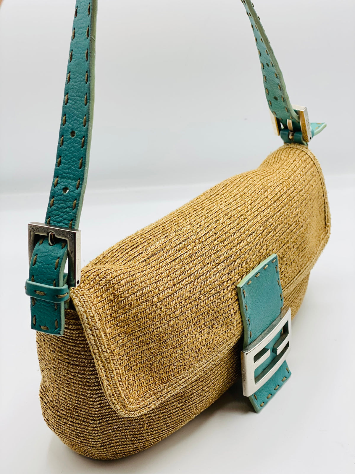 FENDI | Fendi Baguette Selleria in Raffia