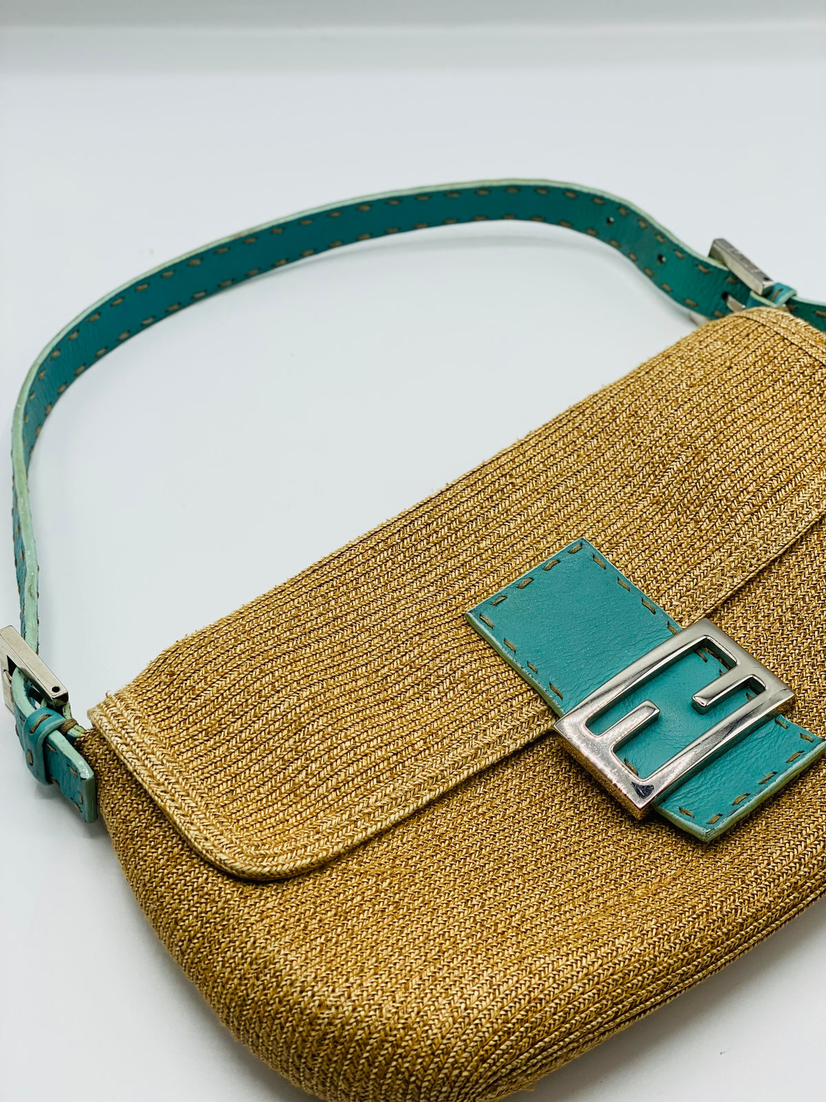 FENDI | Fendi Baguette Selleria in Raffia