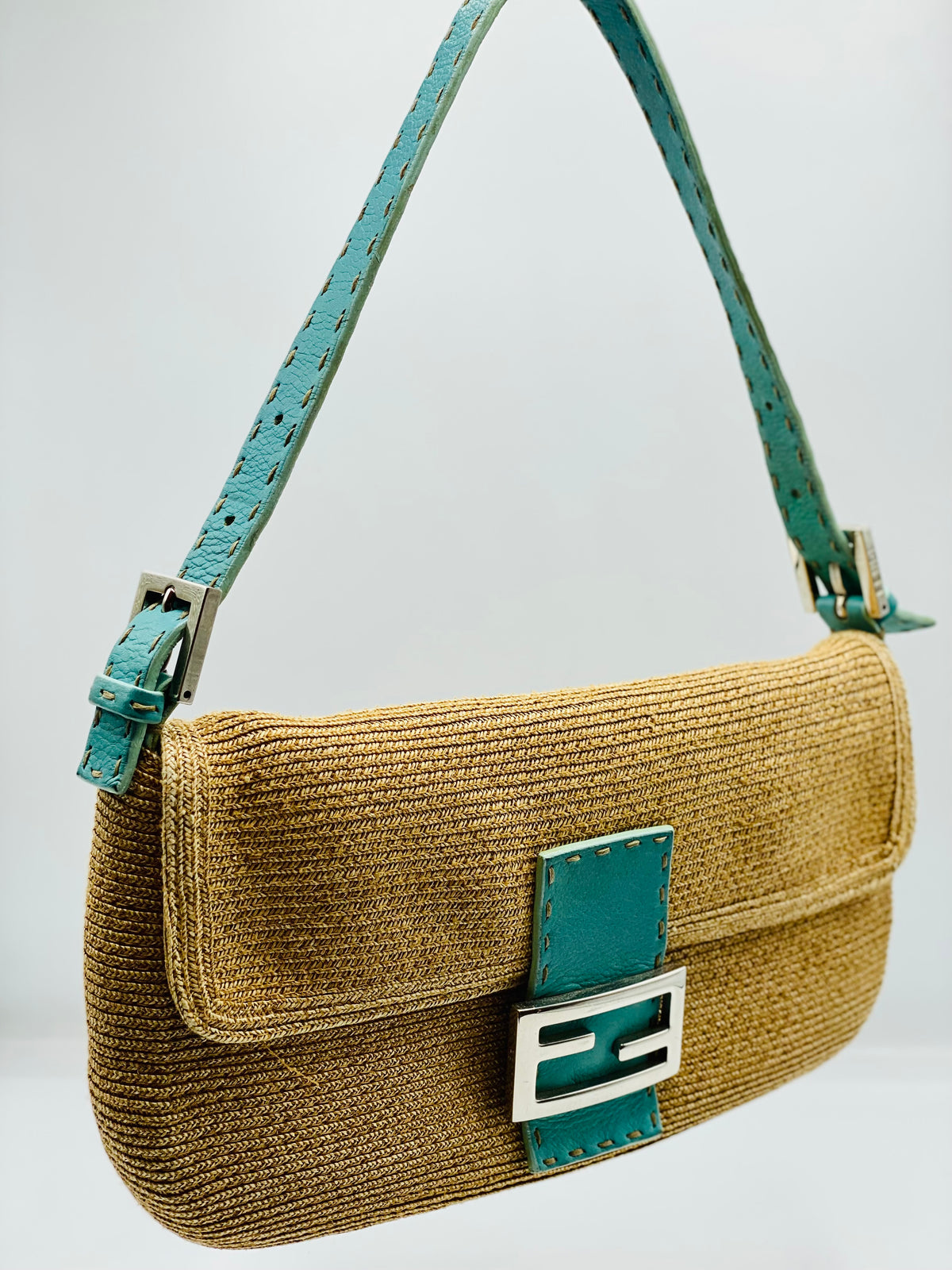 FENDI | Fendi Baguette Selleria in Raffia