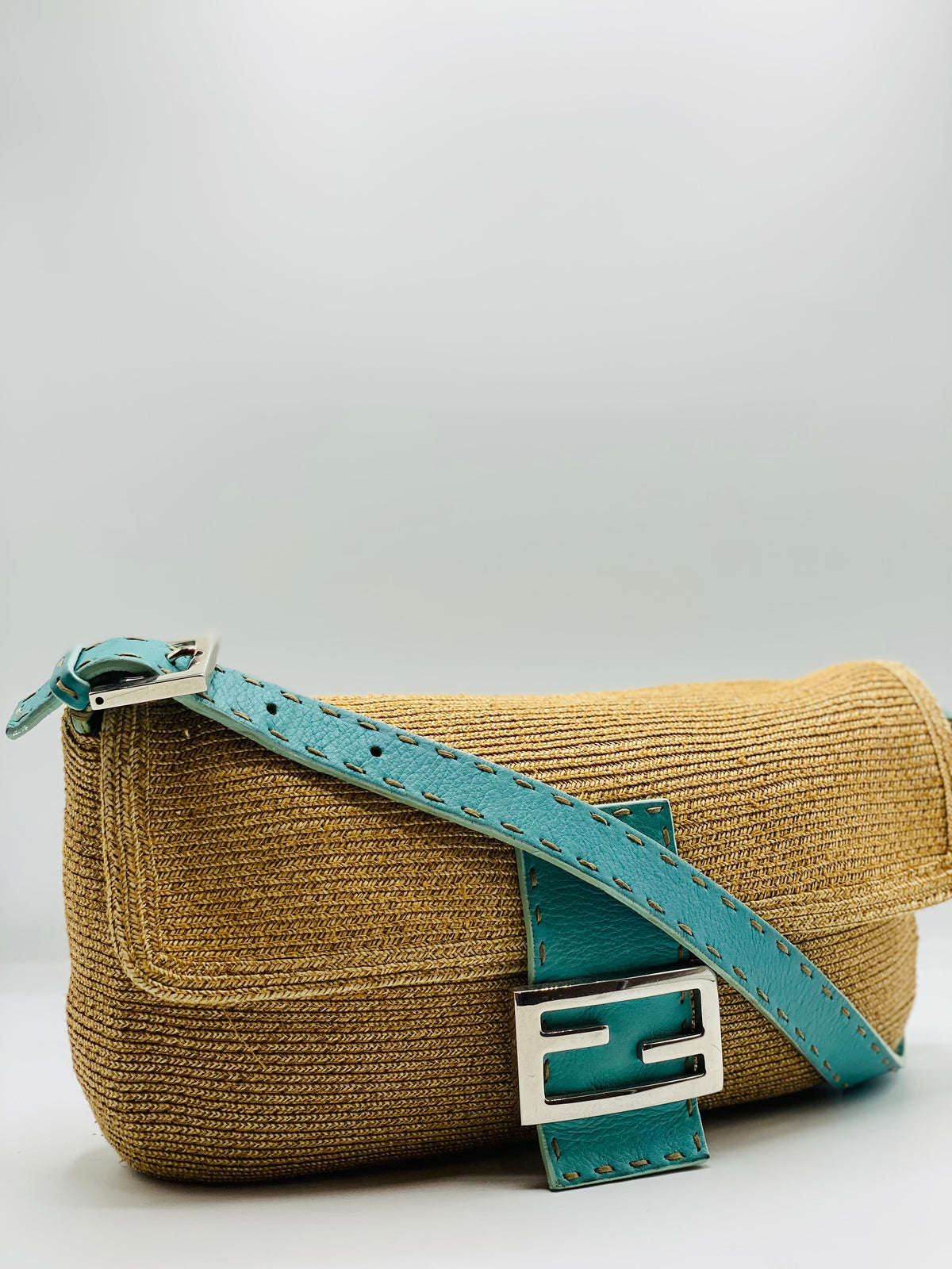 FENDI | Fendi Baguette Selleria in Raffia