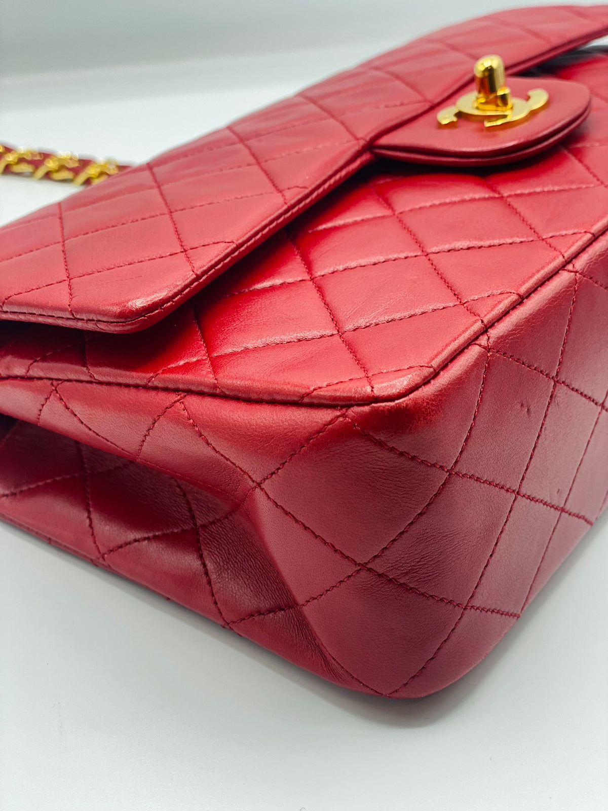 CHANEL | TIMELESS  DOUBLE FLAP 2.55  MEDIUM RED