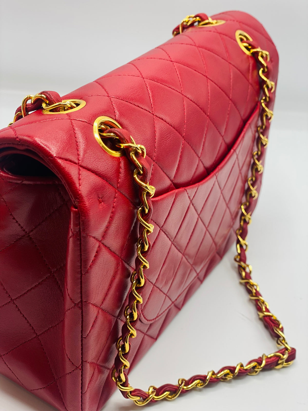 CHANEL | TIMELESS  DOUBLE FLAP 2.55  MEDIUM RED