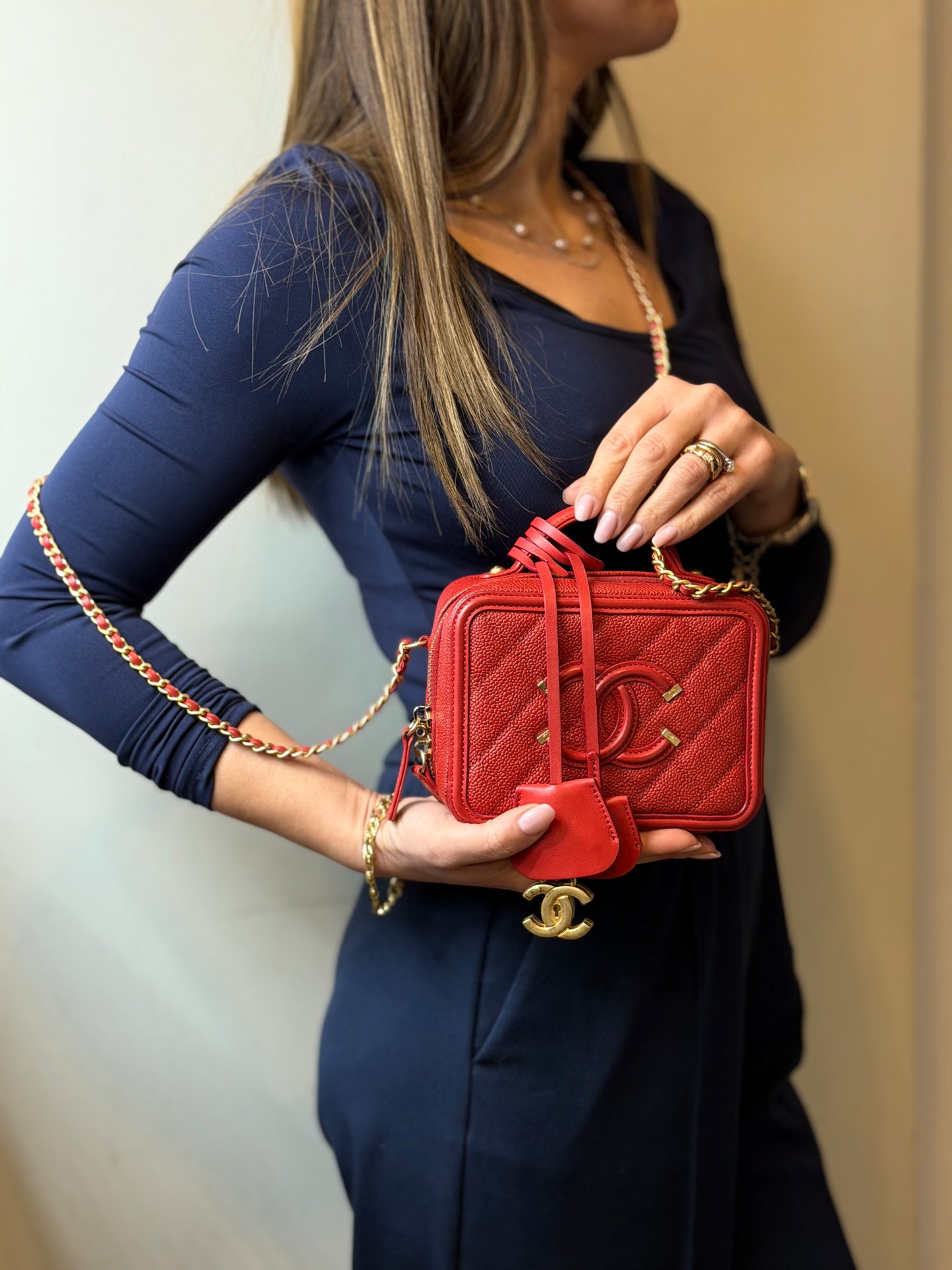 CHANEL | Vanity Small Red Caviar