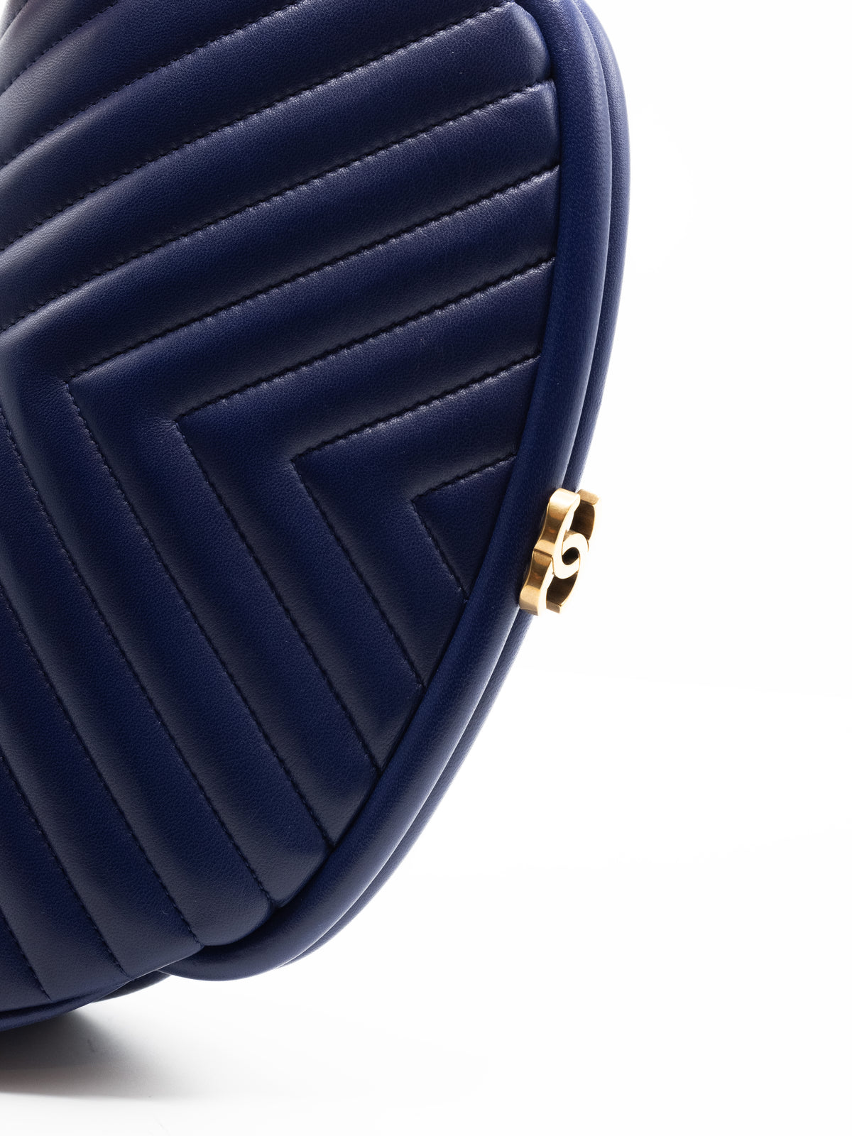 CHANEL | Lambskin Chevron Quilted Timeless Clutch Blue